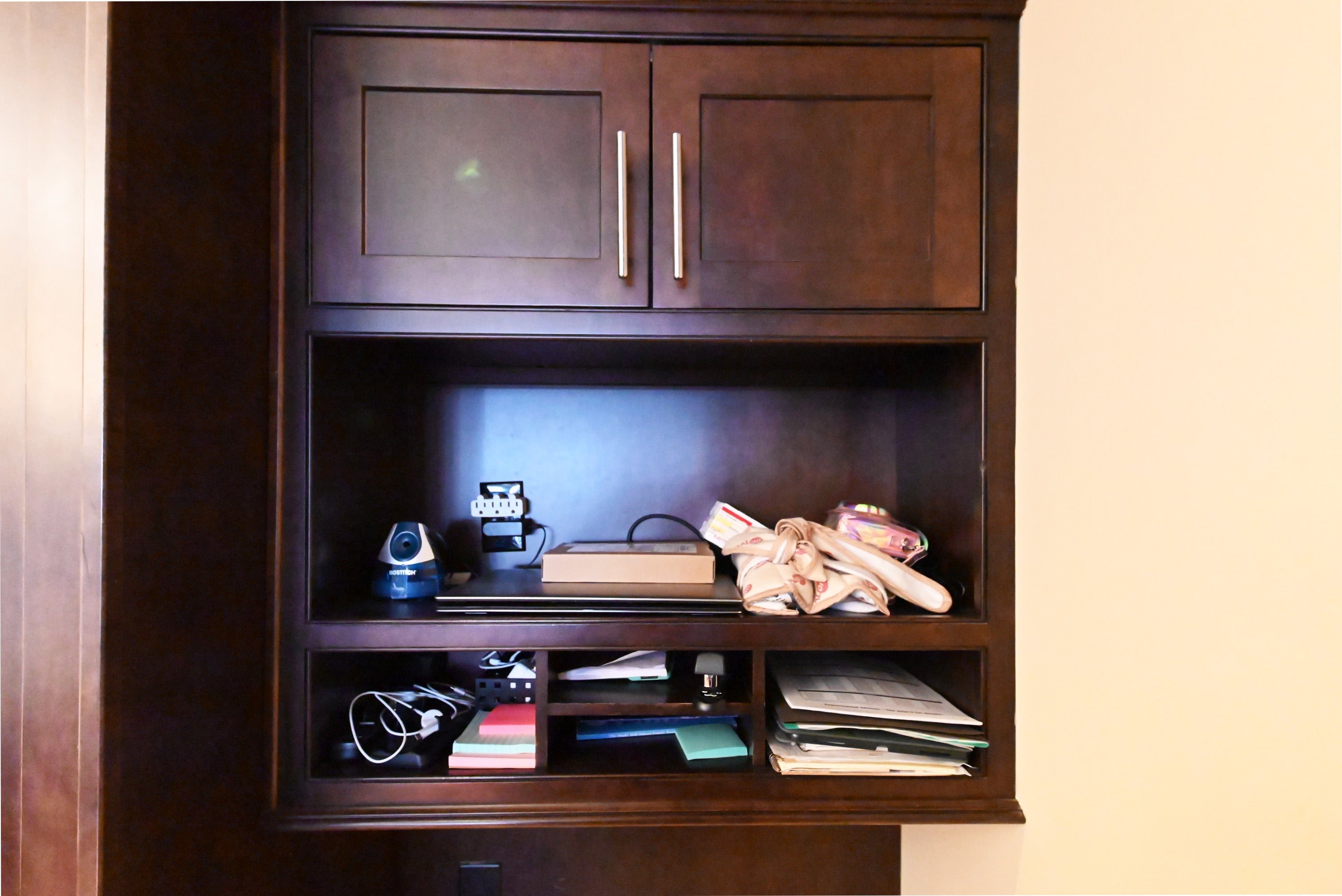 Custom Dignified Chestnut Transitional Pre-Owned Kitchen