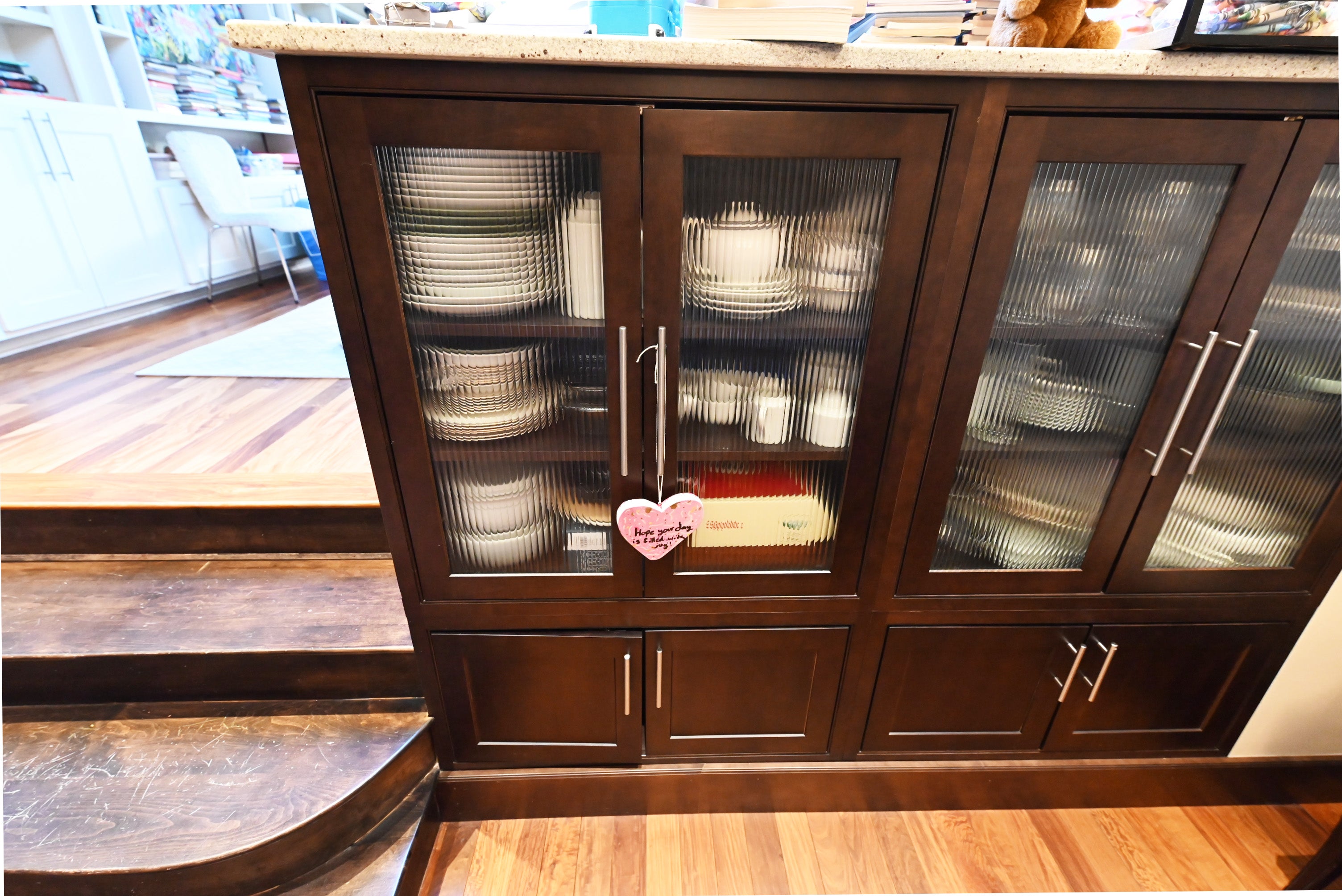 Custom Dignified Chestnut Transitional Pre-Owned Kitchen