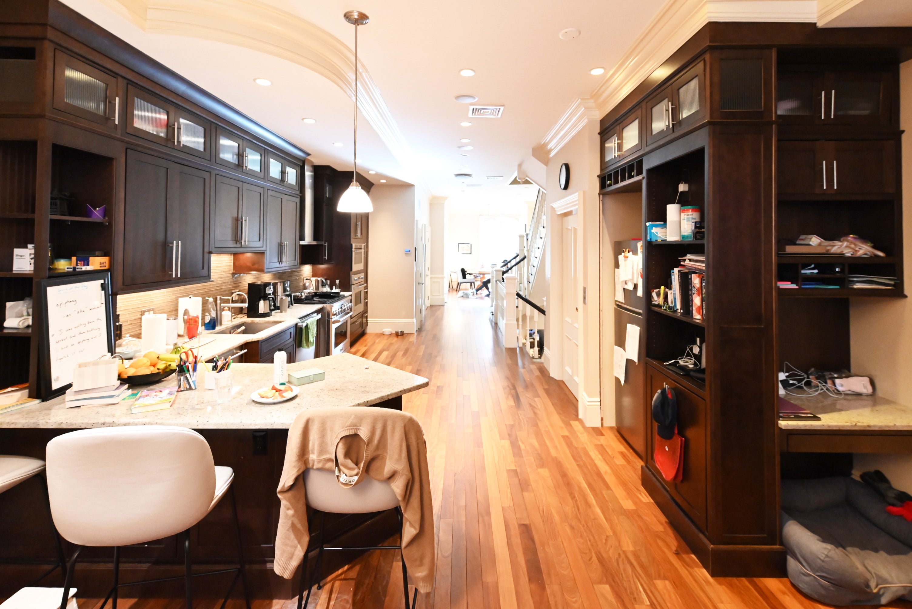 Custom Dignified Chestnut Transitional Pre-Owned Kitchen