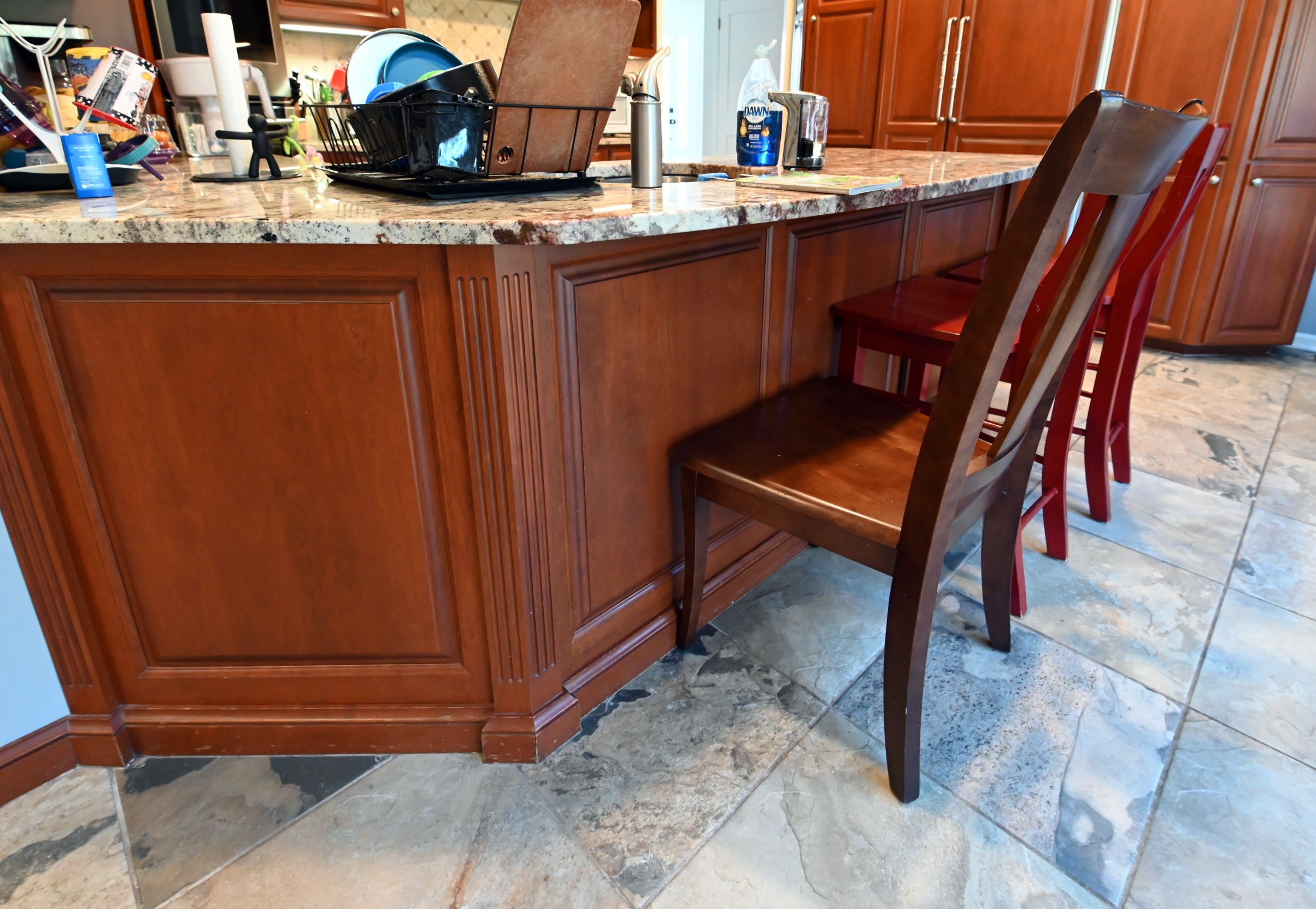 Ackley Cabinet Timeless Cherry & Stainless Traditional Pre-Owned Kitchen