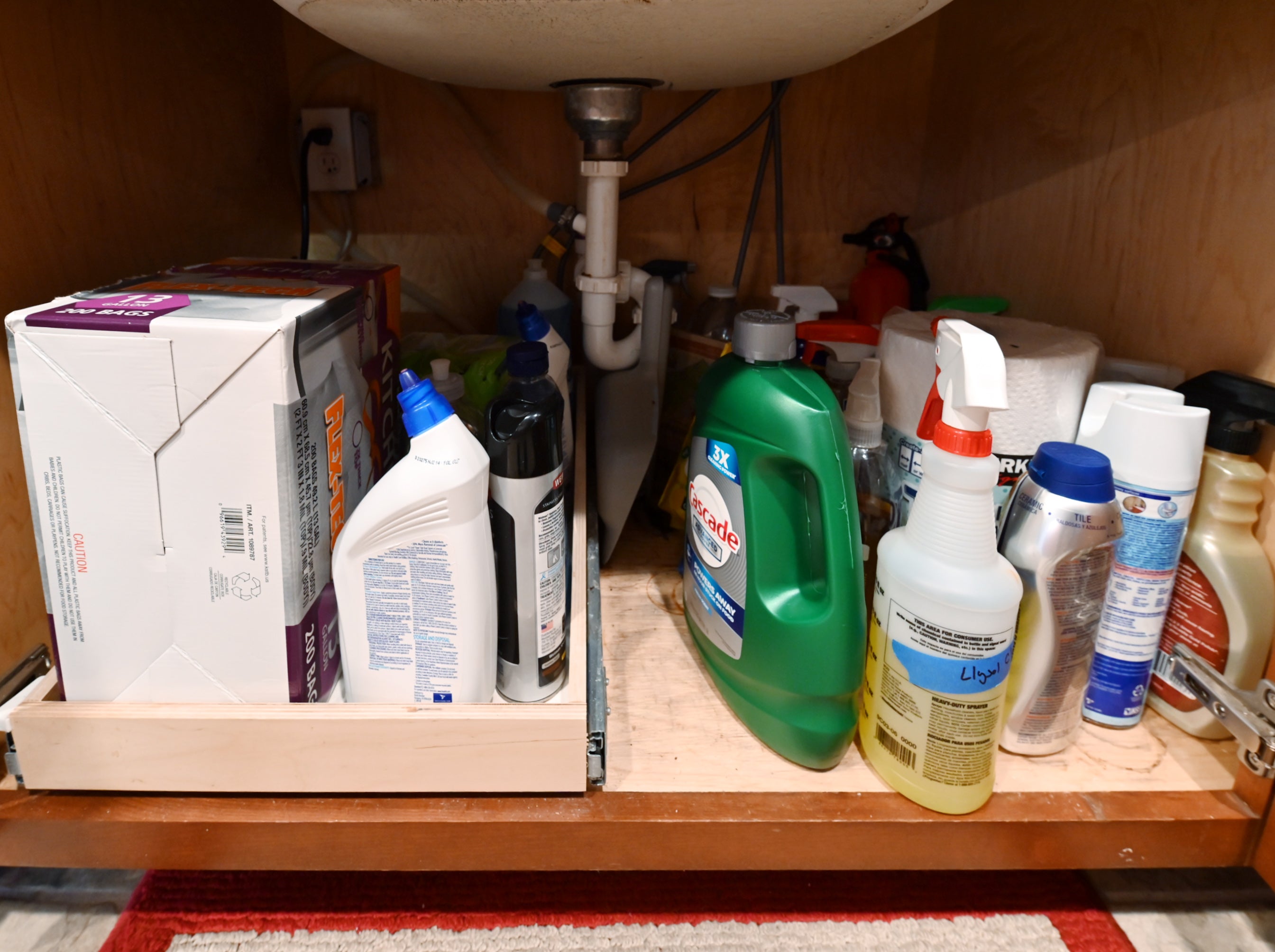 Ackley Cabinet Timeless Cherry & Stainless Traditional Pre-Owned Kitchen