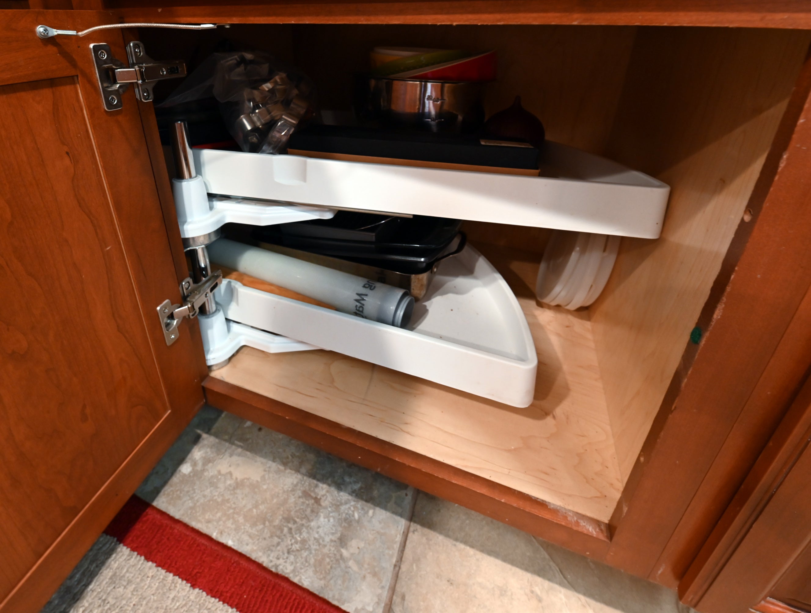 Ackley Cabinet Timeless Cherry & Stainless Traditional Pre-Owned Kitchen