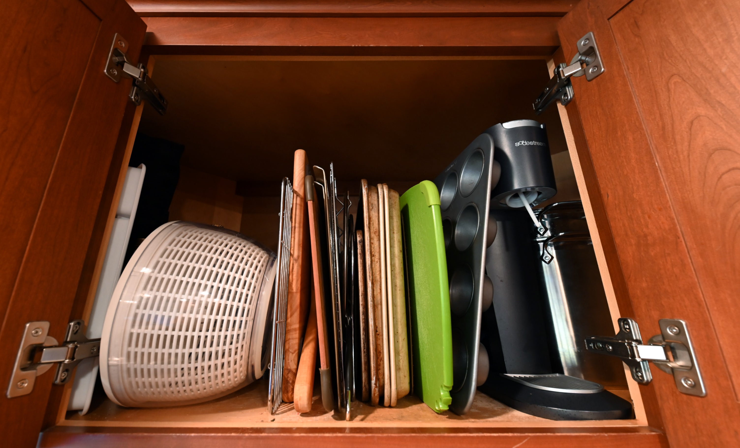 Ackley Cabinet Timeless Cherry & Stainless Traditional Pre-Owned Kitchen