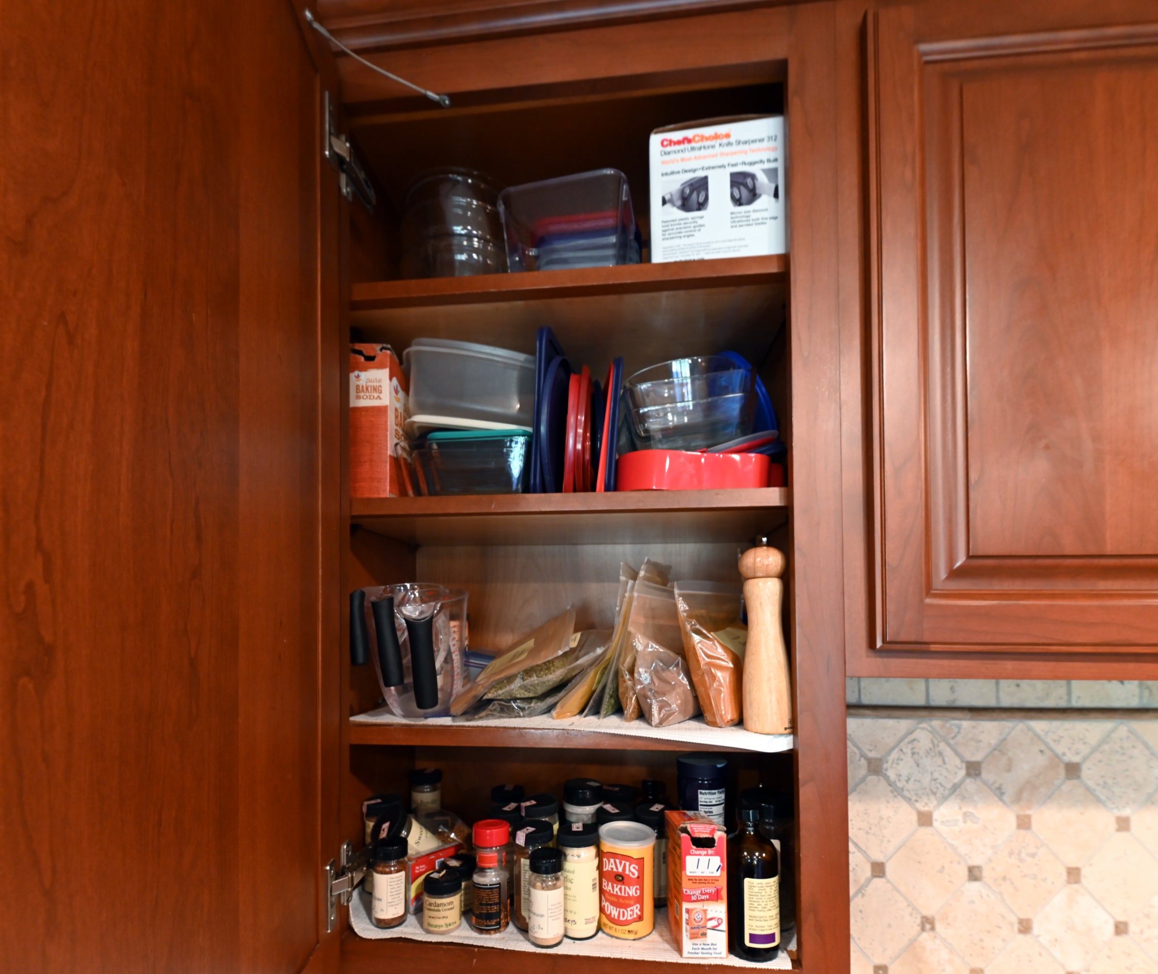 Ackley Cabinet Timeless Cherry & Stainless Traditional Pre-Owned Kitchen
