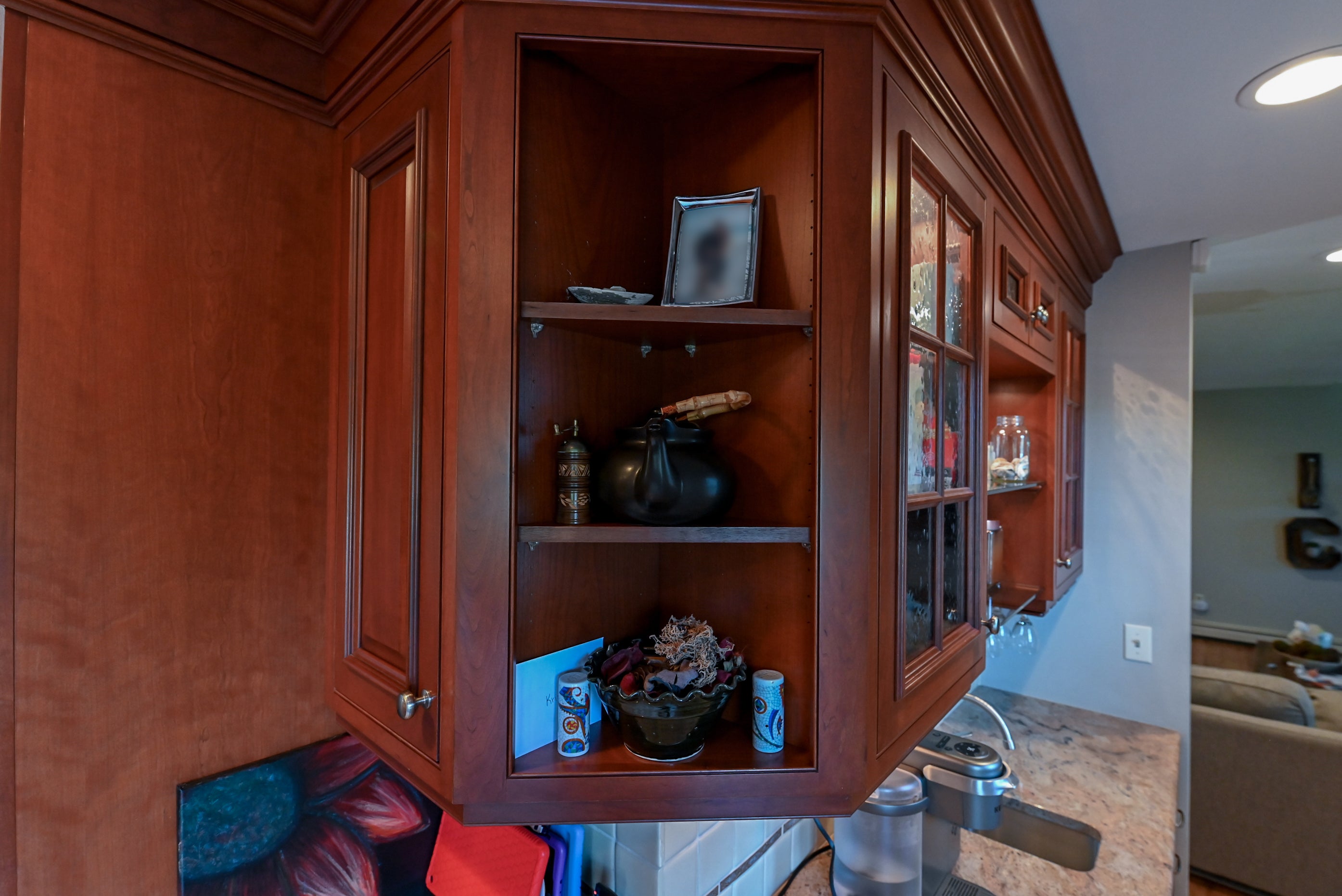 Crystal Cabinetry Terracotta Sunset Traditional Pre-Owned Kitchen W/ Wet Bar