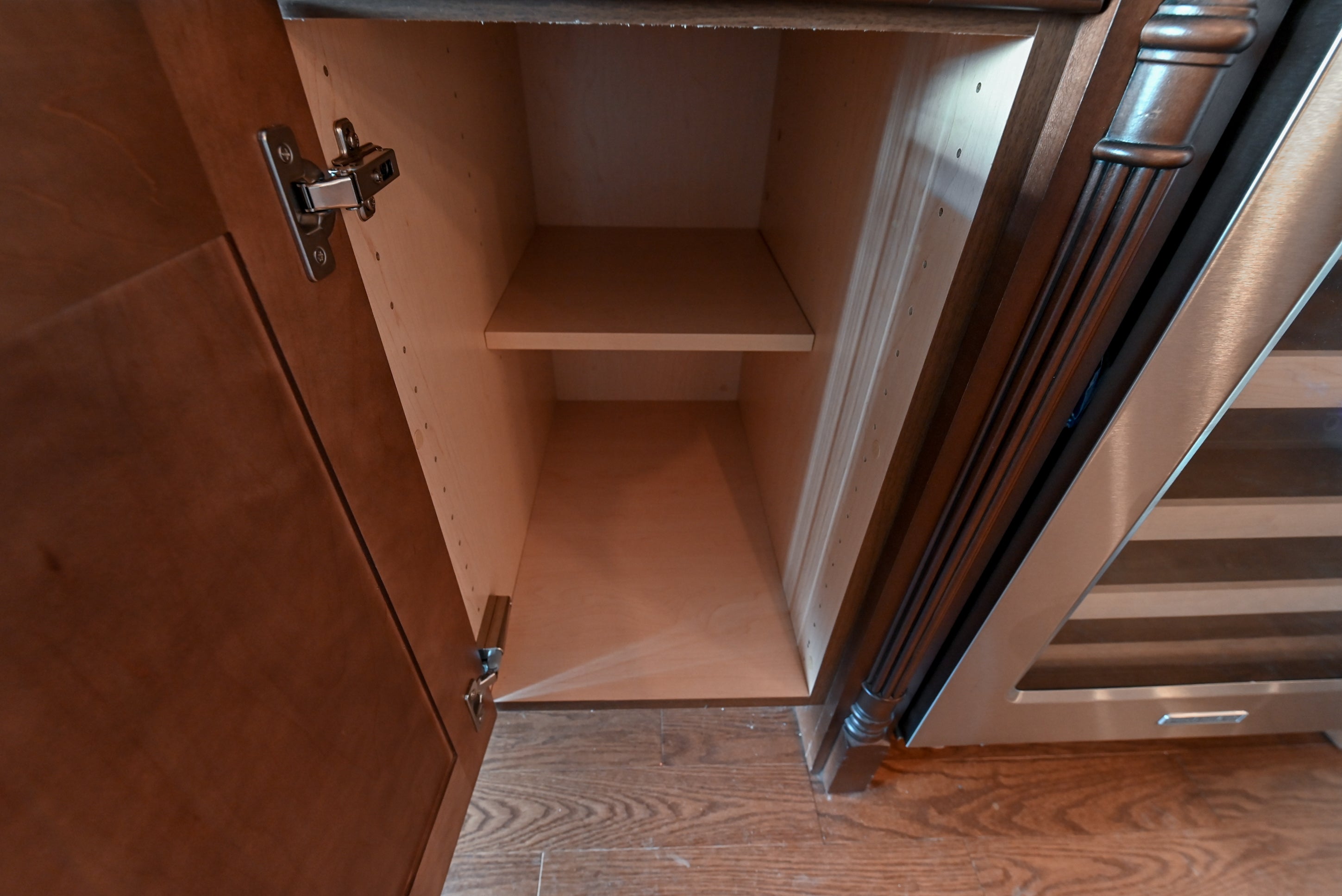 Chocolate European Coffee Traditional Pre-Owned Kitchen W/ Dry Bar