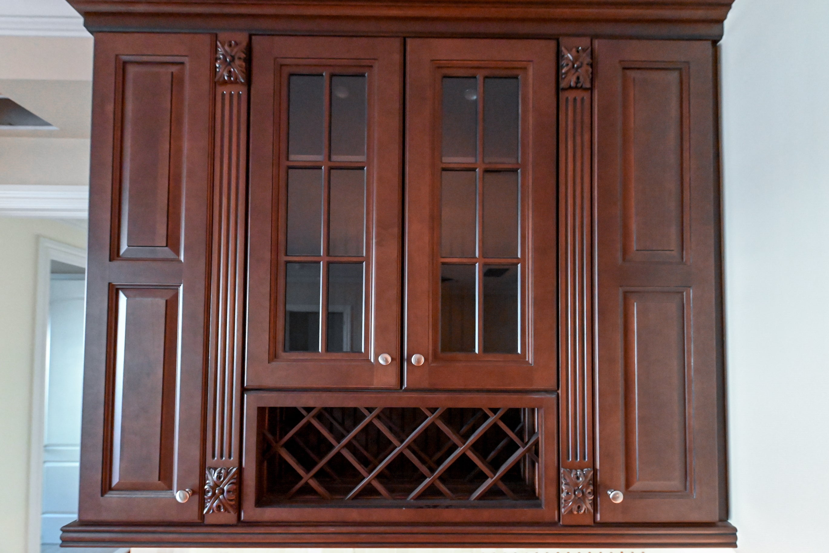 Chocolate European Coffee Traditional Pre-Owned Kitchen W/ Dry Bar