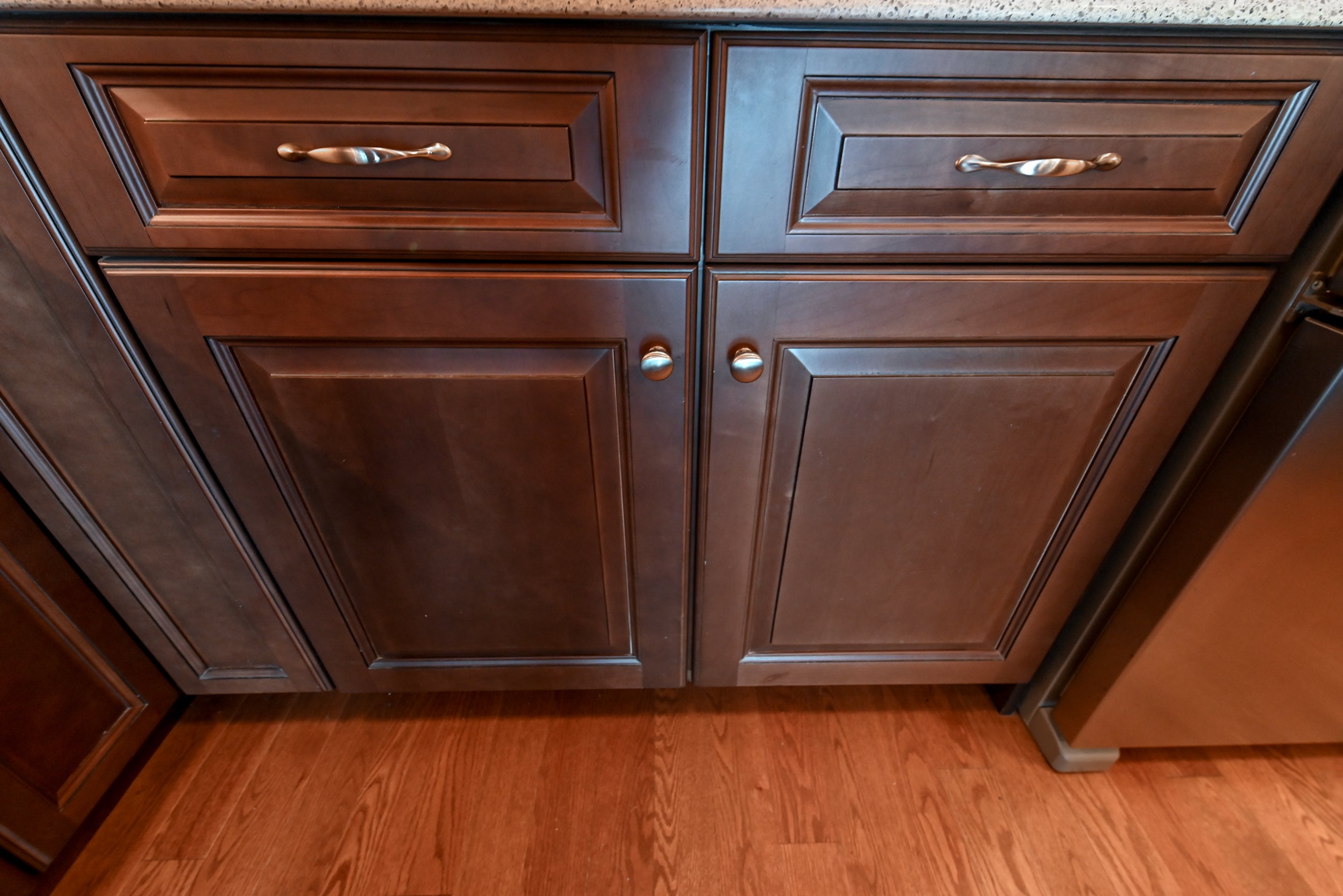 Chocolate European Coffee Traditional Pre-Owned Kitchen W/ Dry Bar