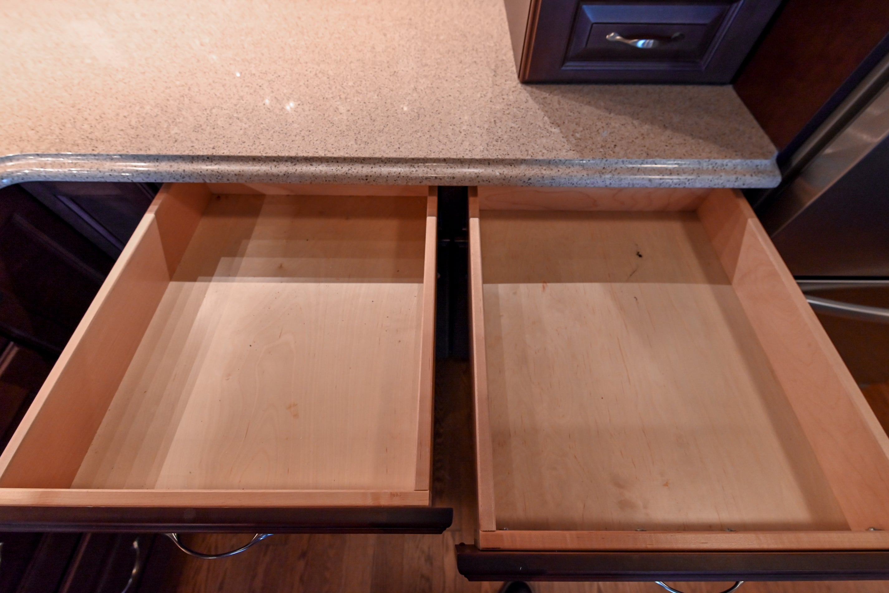 Chocolate European Coffee Traditional Pre-Owned Kitchen W/ Dry Bar