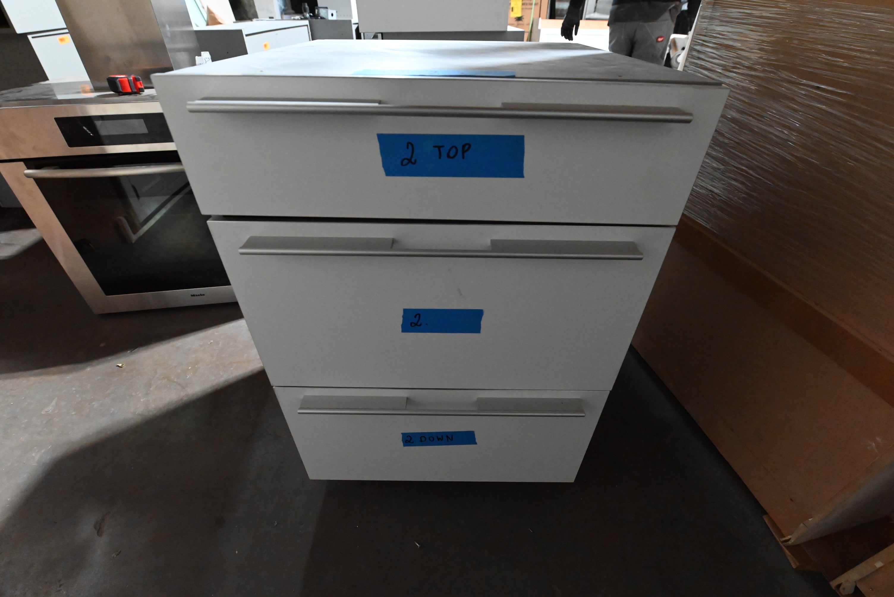 Bulthaup Modern Matte Grey Kitchen with Stone Countertops & Appliances