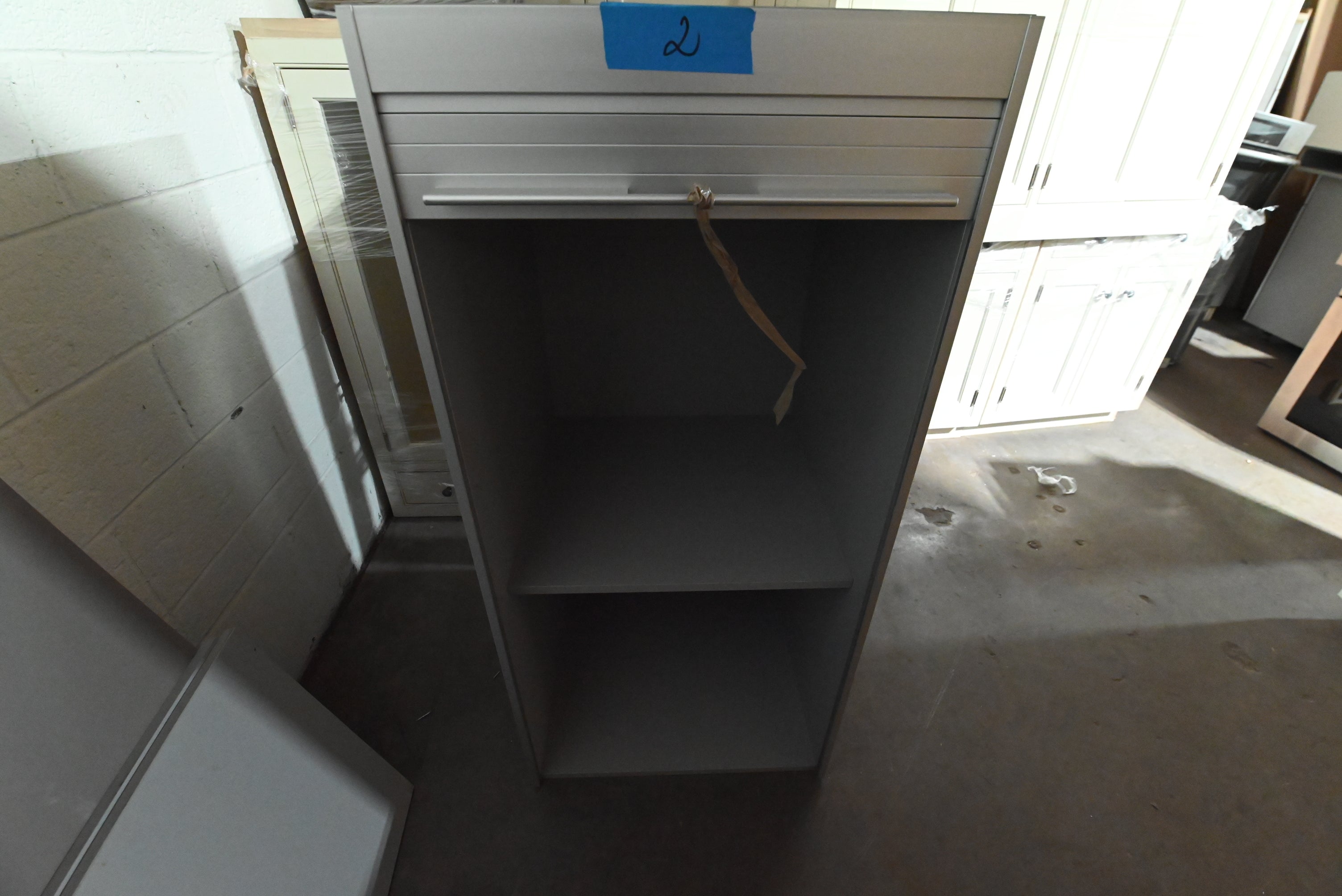 Bulthaup Modern Matte Grey Kitchen with Stone Countertops & Appliances