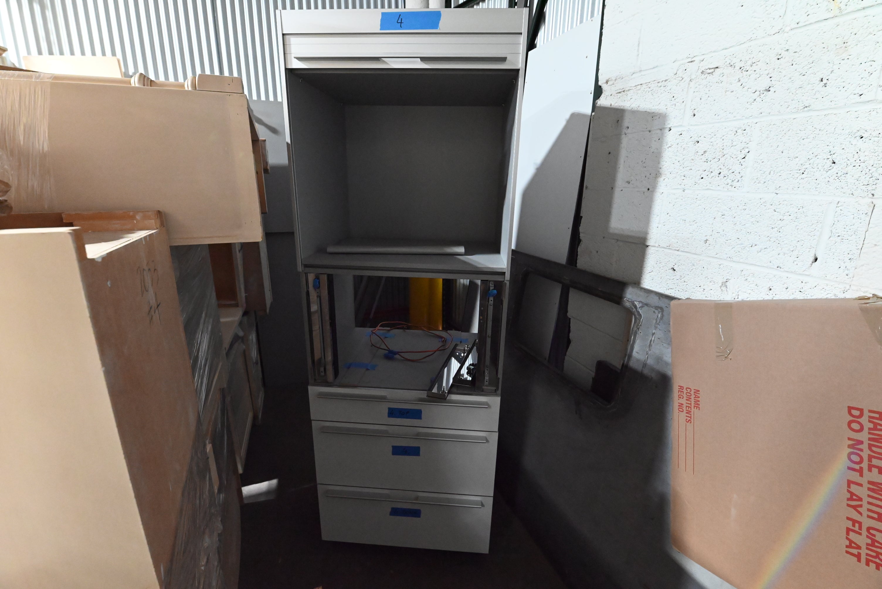 Bulthaup Modern Matte Grey Kitchen with Stone Countertops & Appliances