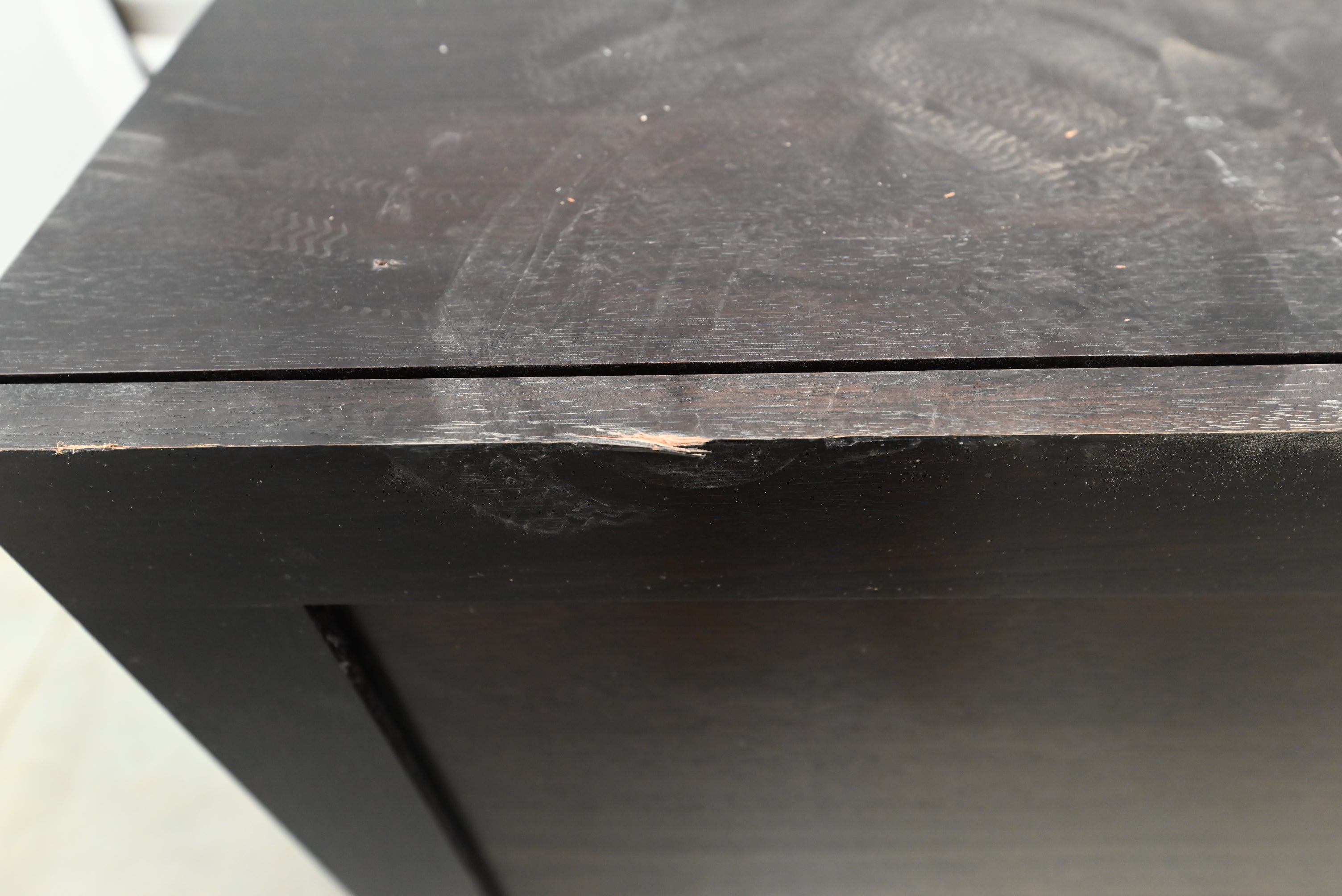 Traditional Dark Wooden Brown Kitchen with Island, Marble Countertops & Luxury Appliances