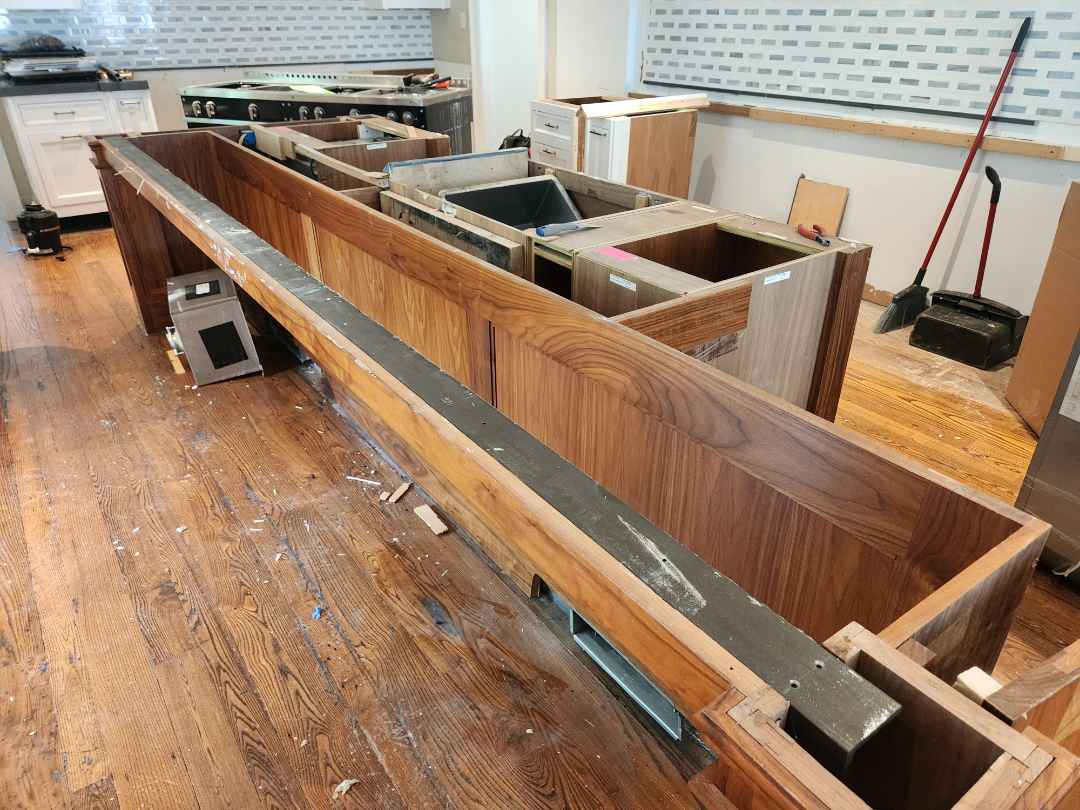 Christopher Peacock Transitional White Kitchen with Island and Miele Appliances