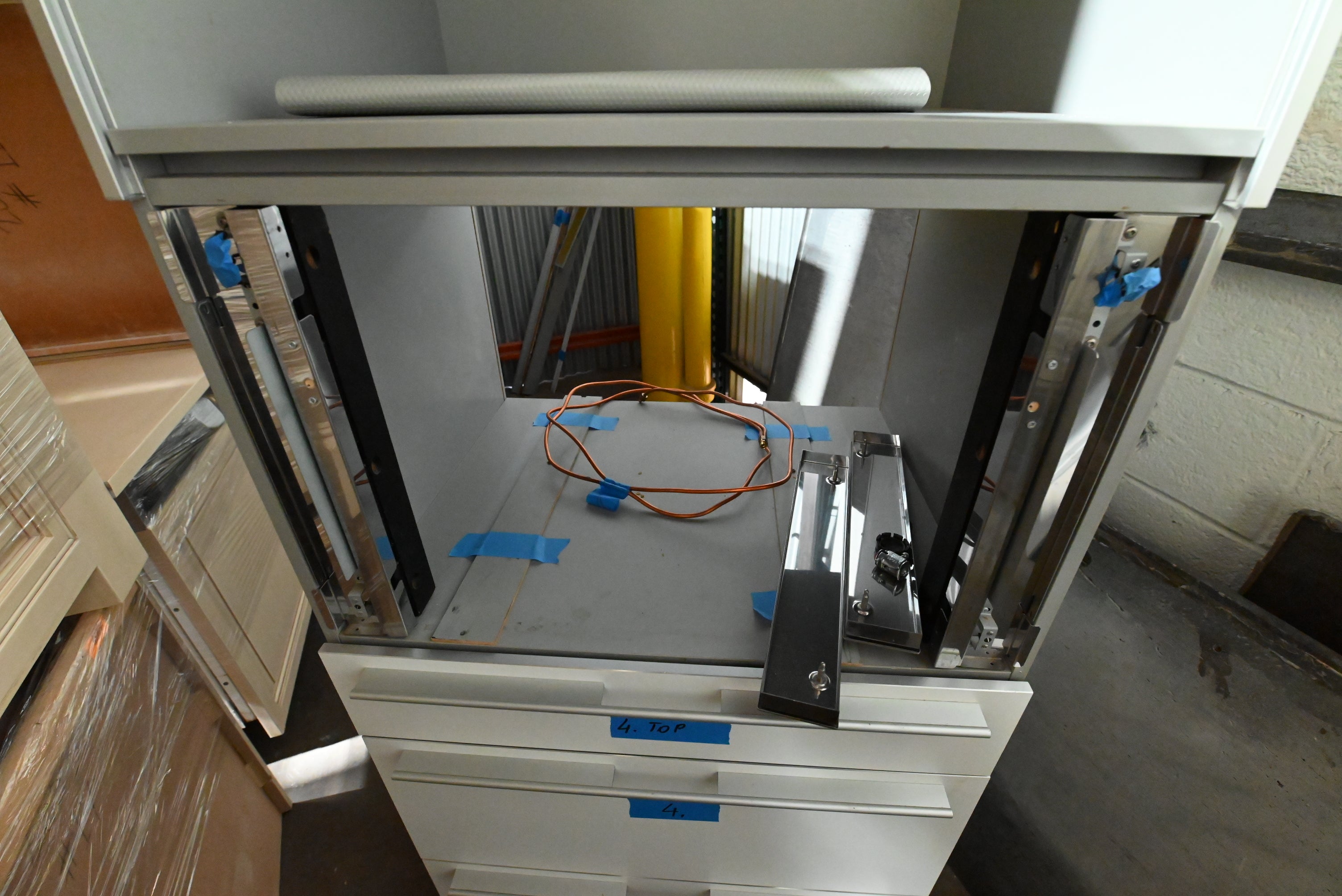 Bulthaup Modern Matte Grey Kitchen with Stone Countertops & Appliances