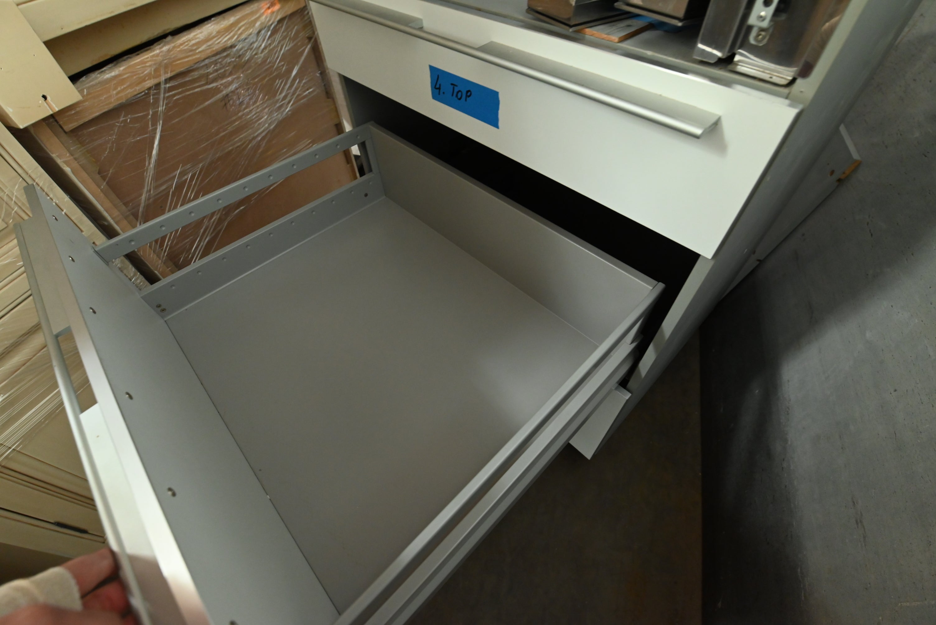 Bulthaup Modern Matte Grey Kitchen with Stone Countertops & Appliances