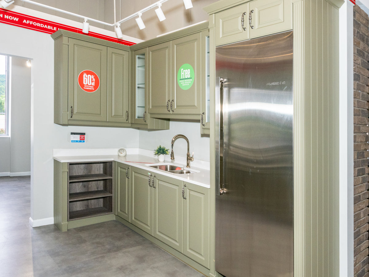 Wren Georgian Juratek Olive Green Matte Kitchen