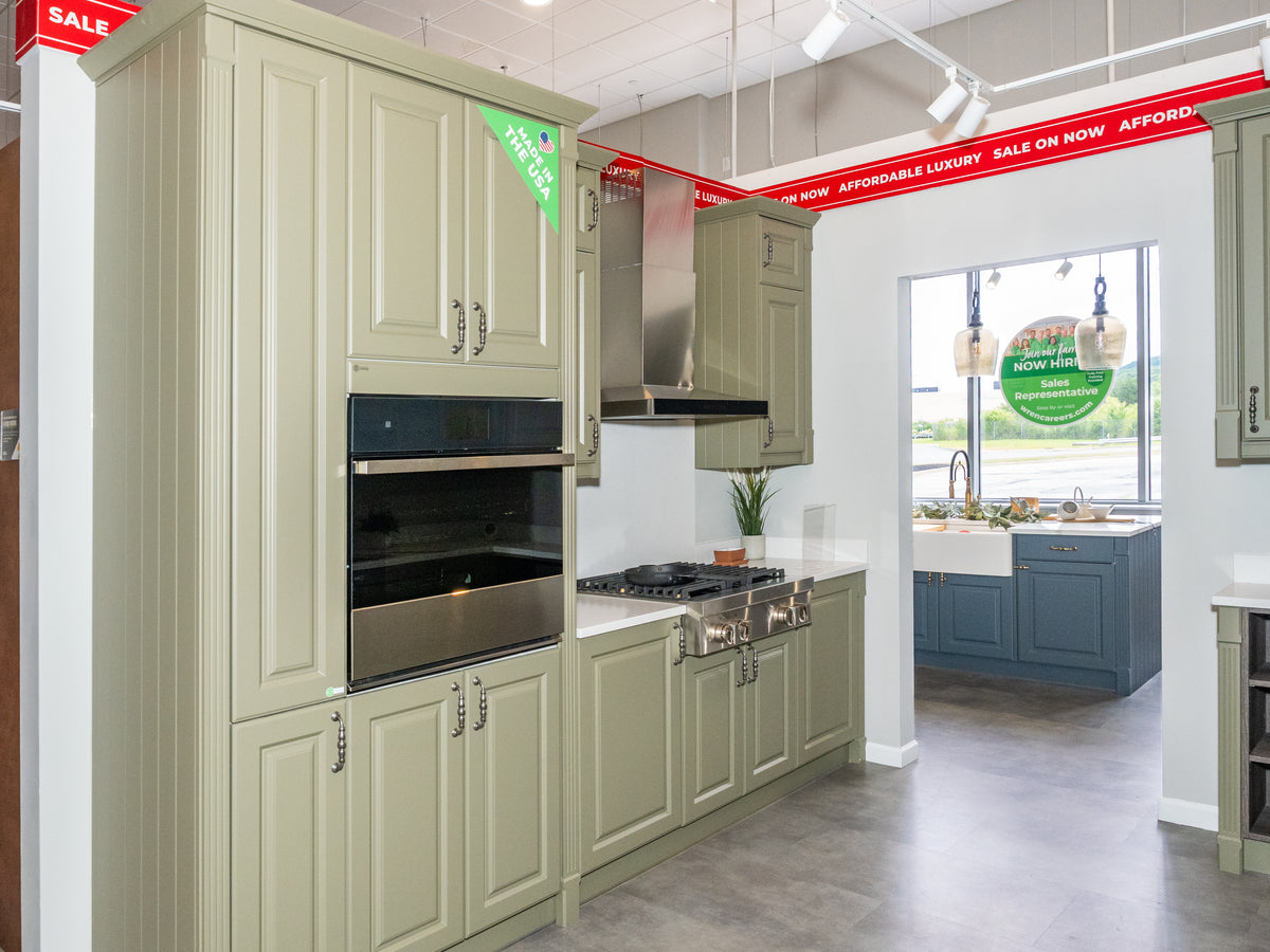 Wren Georgian Juratek Olive Green Matte Kitchen