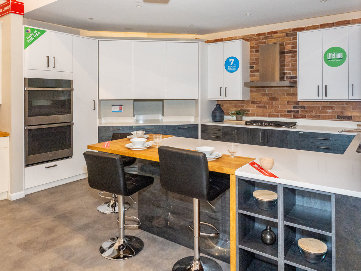 Wren Ultra & Elements Bianco and Metallic Slate Gloss Kitchen