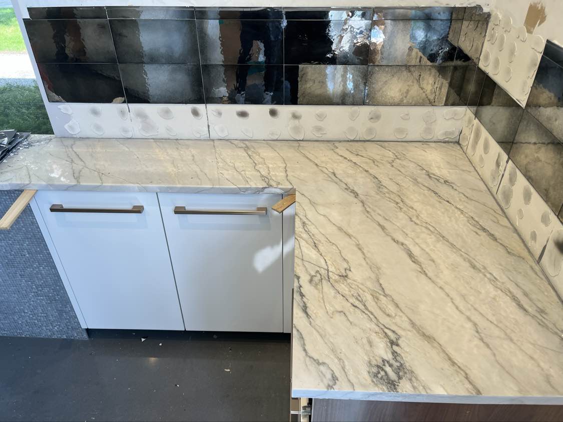 Premier Custom-Built Modern Kitchen with Island and Stone & Quartz Countertops