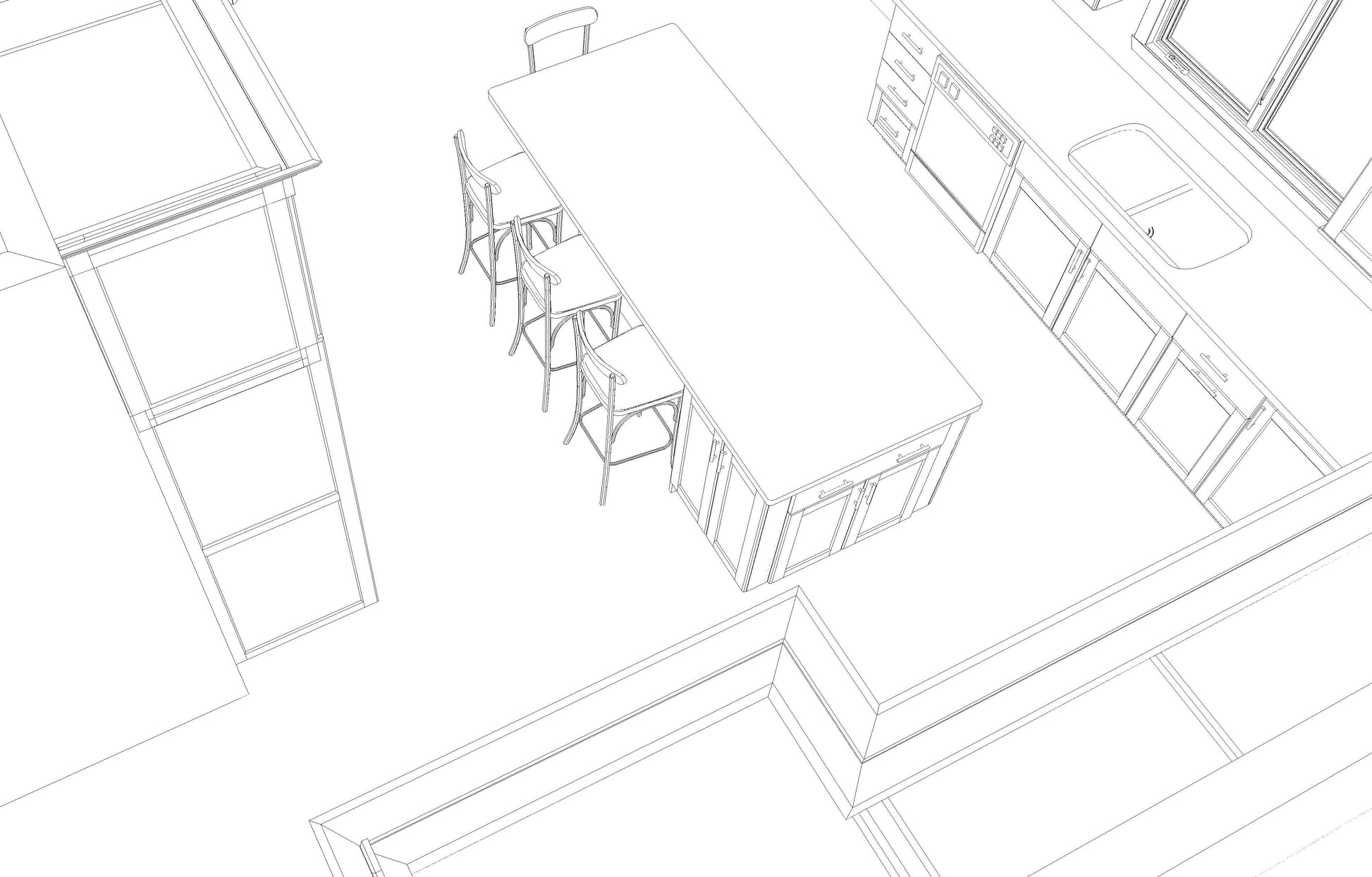 Showplace Modern Maple Wood with Nutmeg Stain Partial Kitchen Cabinets 