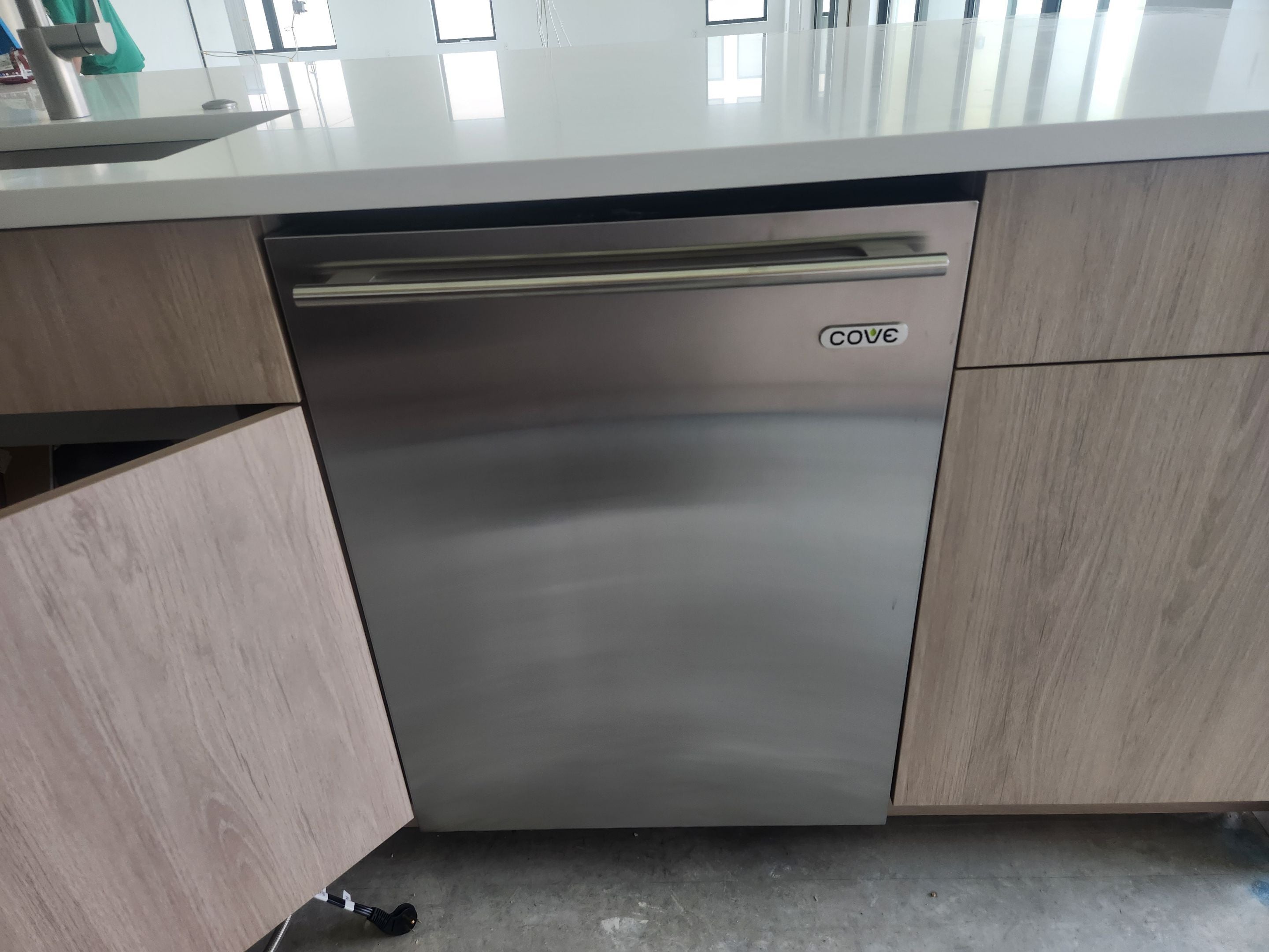 Cabico Sandy Oak Transitional Kitchen with Island & Wolf Appliances