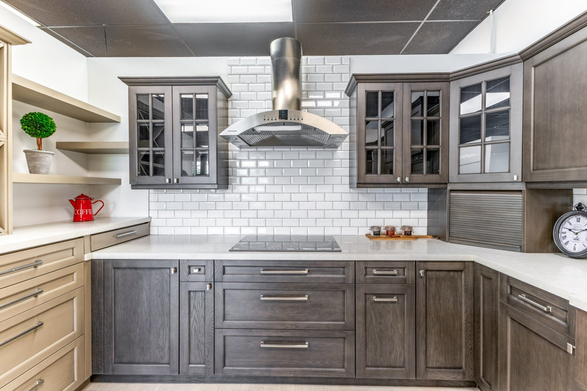 Kitchen Kraft Transitional Maple Kitchen with Monogram Appliances