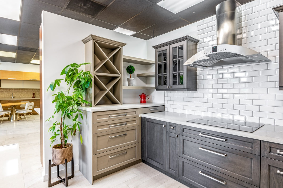 Kitchen Kraft Transitional Maple Kitchen with Monogram Appliances