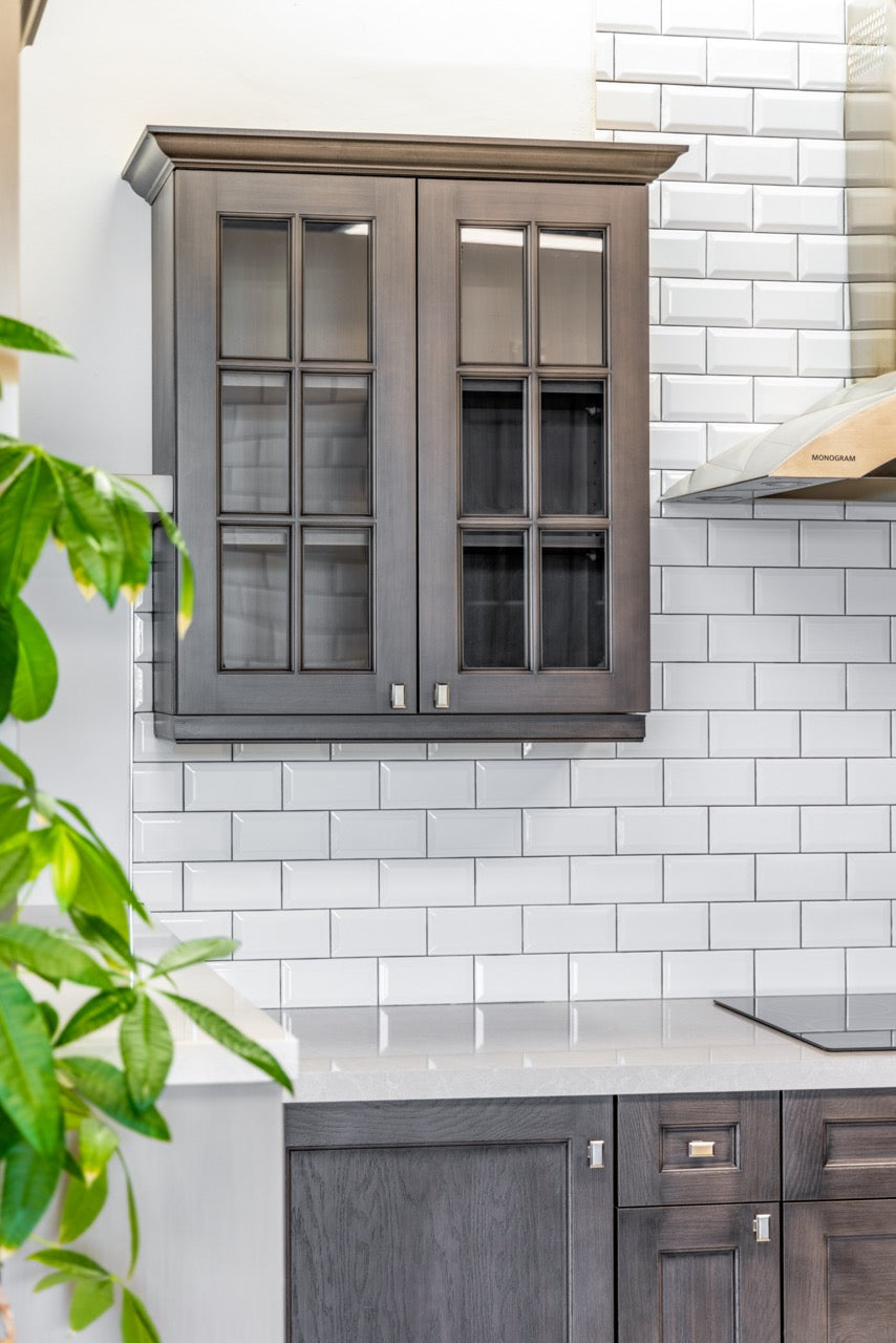 Kitchen Kraft Transitional Maple Kitchen with Monogram Appliances
