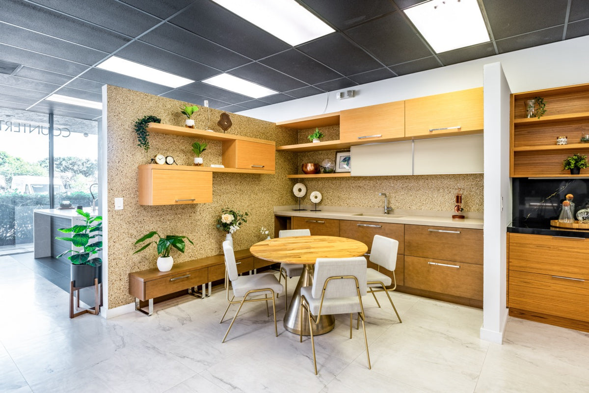 Contemporary Light Oak Wet Bar