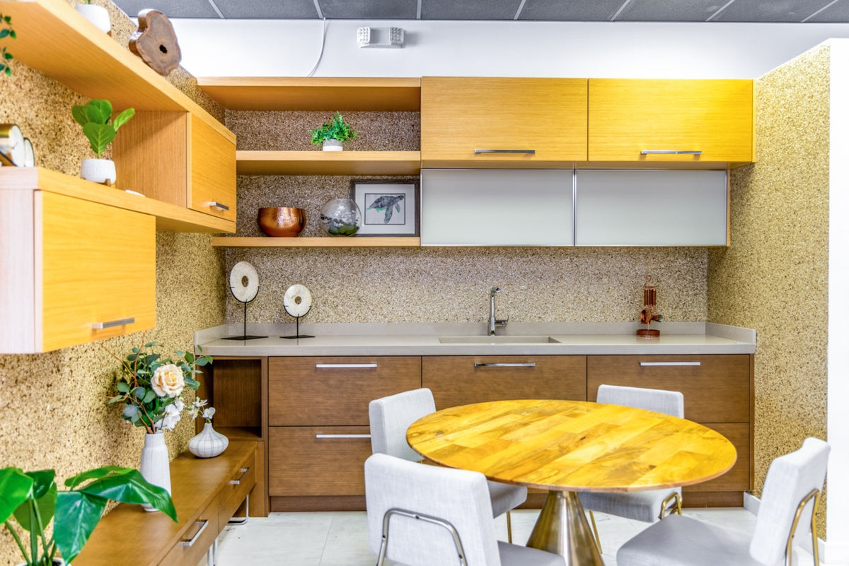 Contemporary Light Oak Wet Bar