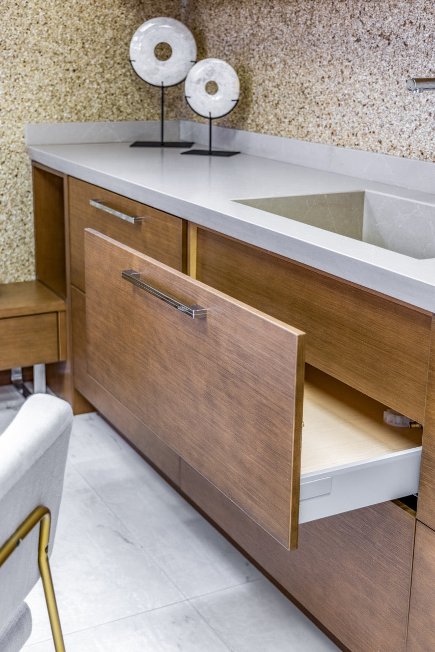Contemporary Light Oak Wet Bar