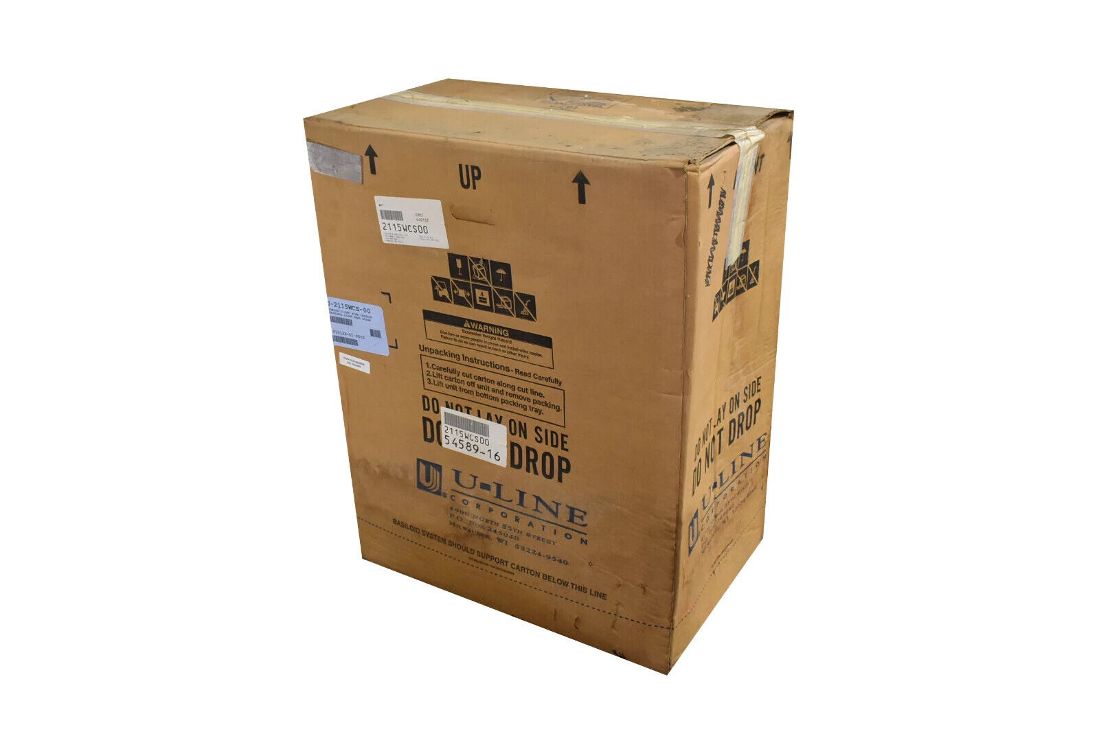 U-Line U2115WCS00 15" Stainless Steel Glass Door Built-in Wine Storage