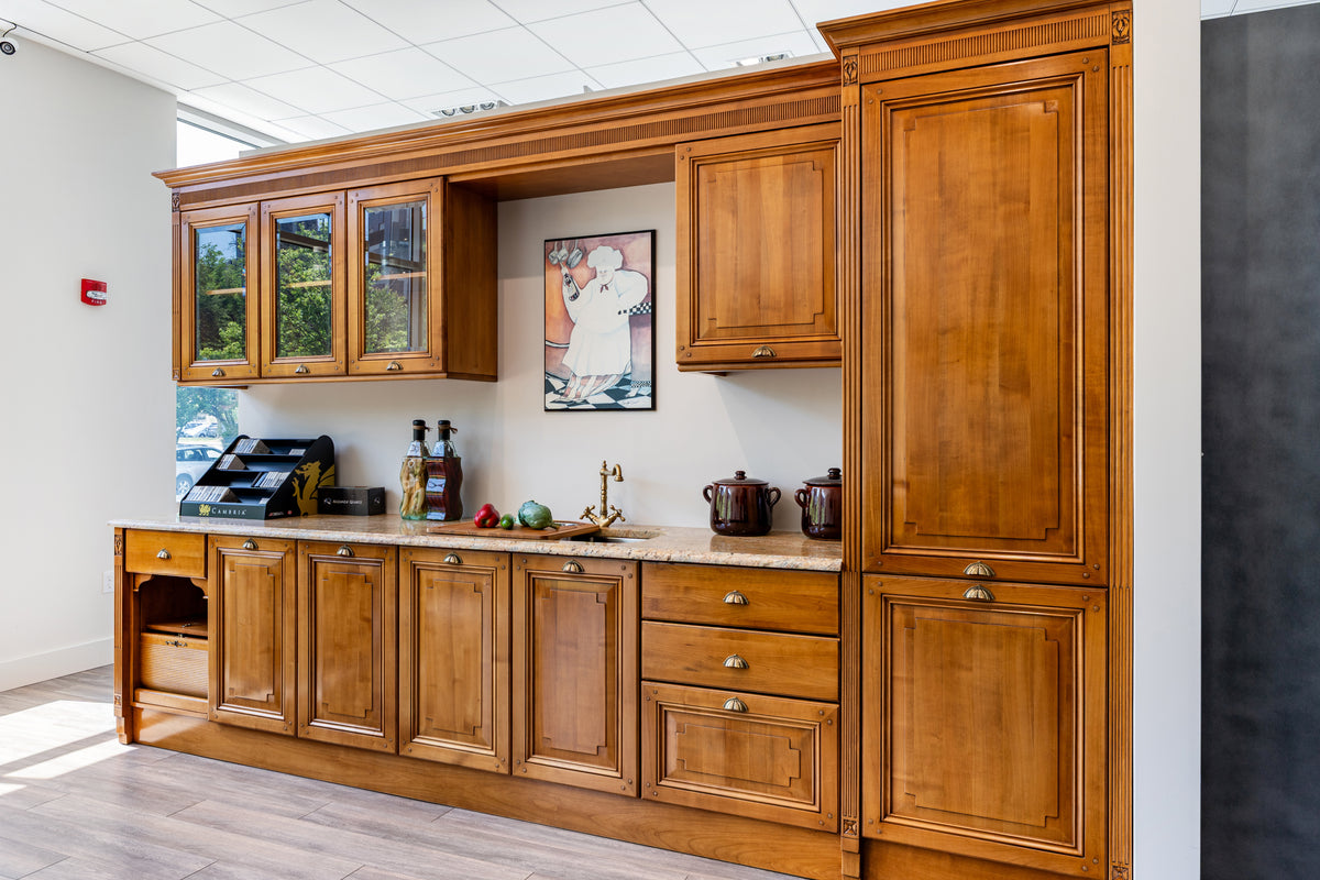 Bamax Traditional Solid Cherry Wood Cherry Butlter's Pantry Wall
