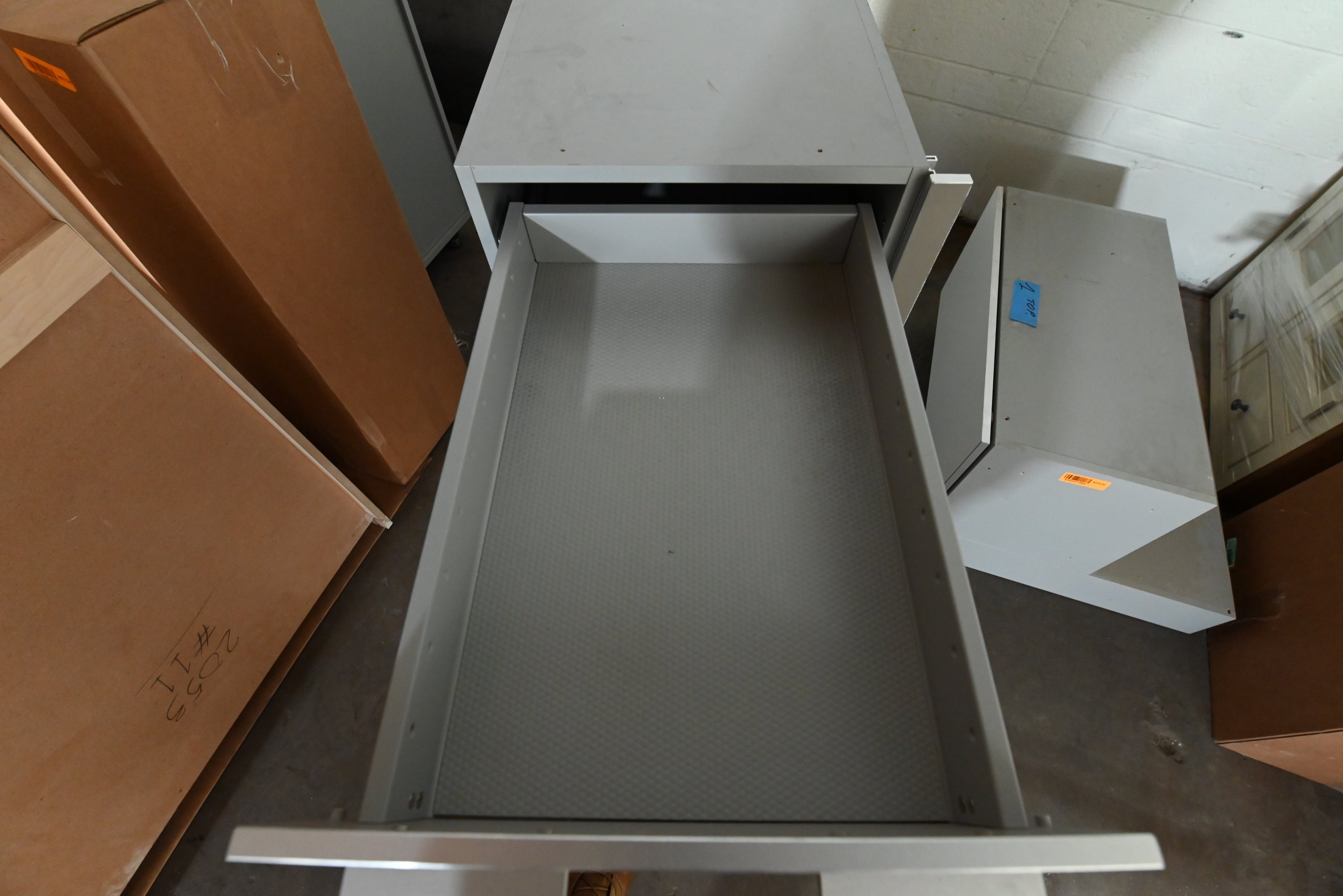 Bulthaup Modern Matte Grey Kitchen with Stone Countertops & Appliances