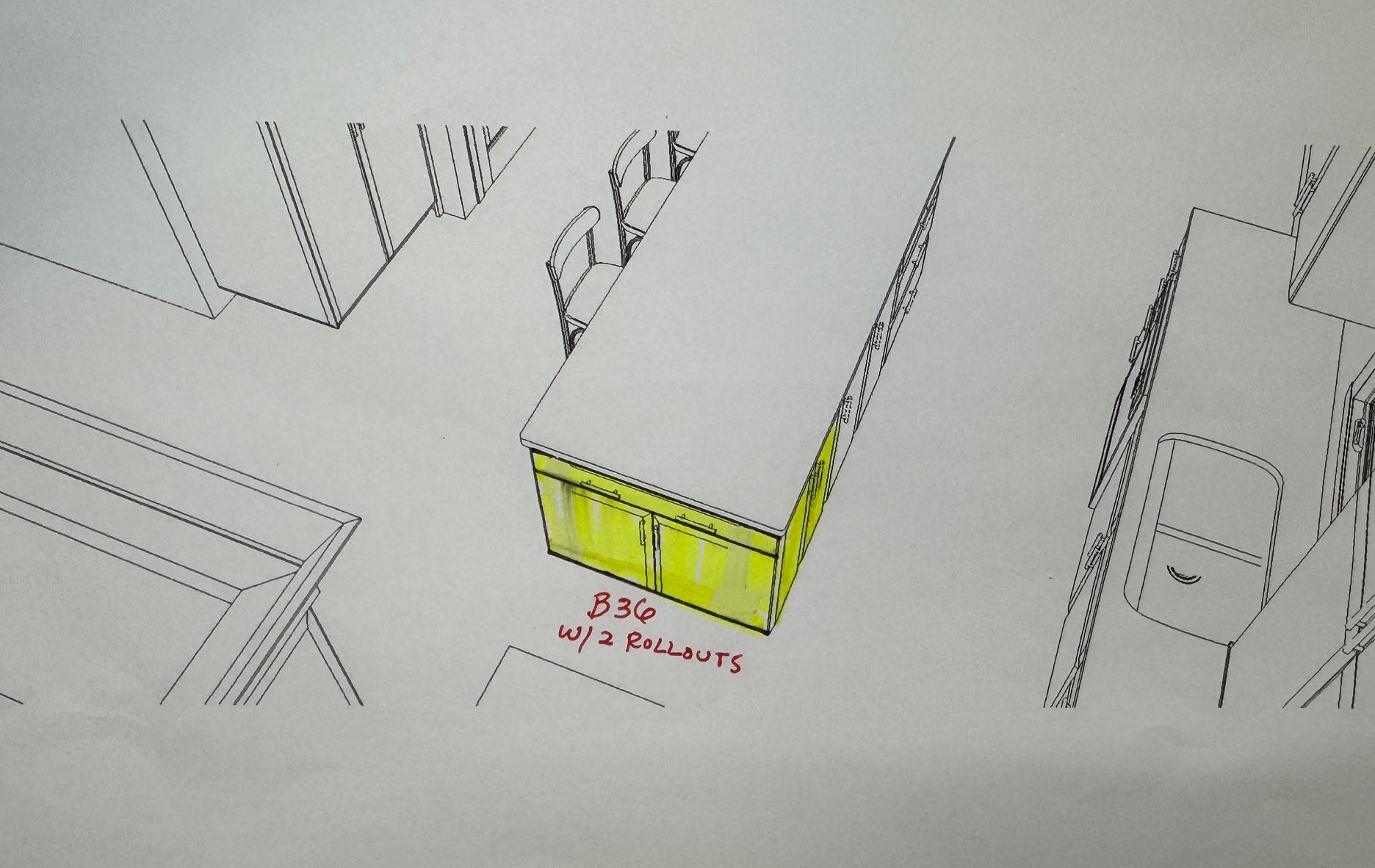 Showplace Modern Maple Wood with Nutmeg Stain Partial Kitchen Cabinets 