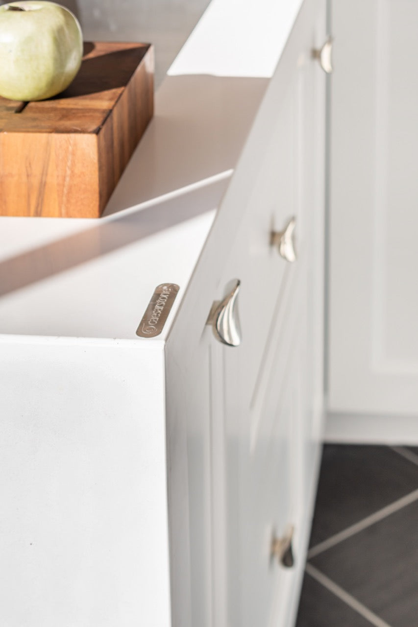 Rutt Regency Transitional White Kitchen with Wolf Appliances