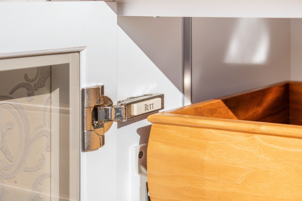 Rutt Regency Transitional White Kitchen with Wolf Appliances