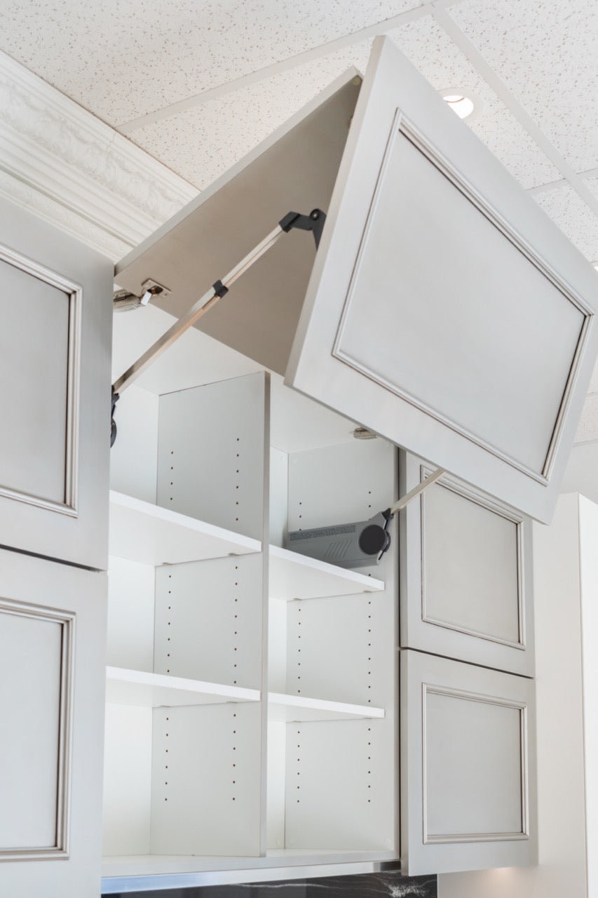 Plain & Fancy Transitional White Showroom Display Butler's Pantry Wall