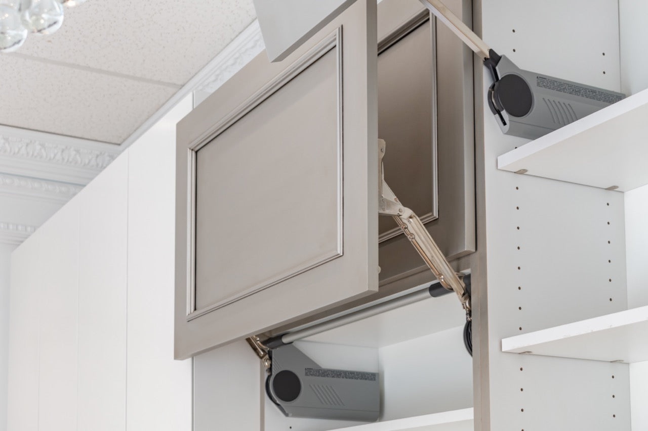 Plain & Fancy Transitional White Showroom Display Butler's Pantry Wall