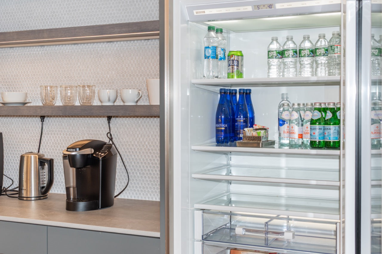 "The Ellery" Modern Matte Gray Kitchen with Rift Cut White Oak Island & Wolf/Sub-Zero Appliances