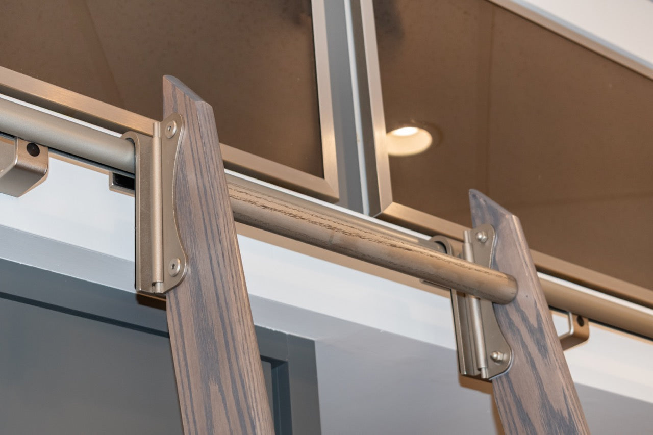 "The Ellery" Modern Matte Gray Kitchen with Rift Cut White Oak Island & Wolf/Sub-Zero Appliances
