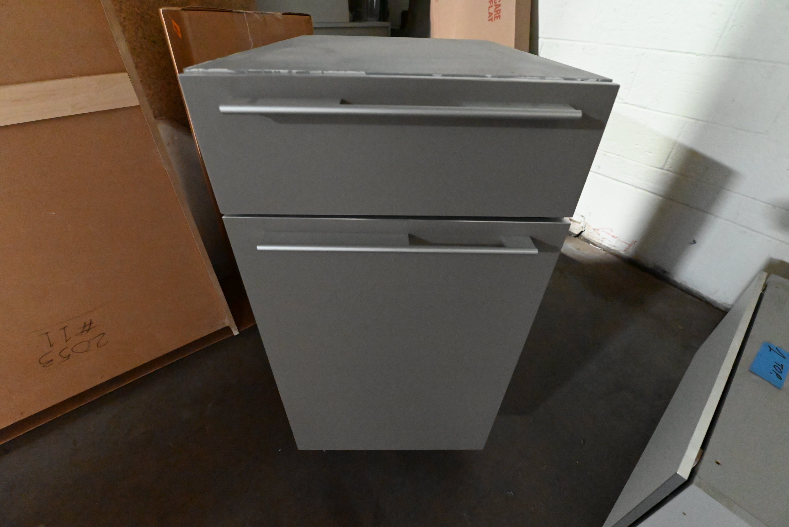 Bulthaup Modern Matte Grey Kitchen with Stone Countertops & Appliances