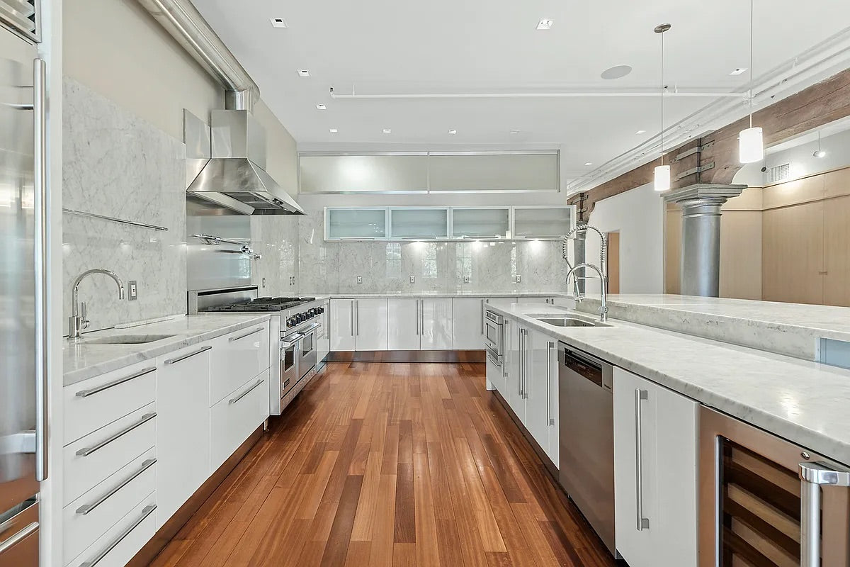 Pessina Cucine modern industrial white kitchen with Viking appliances