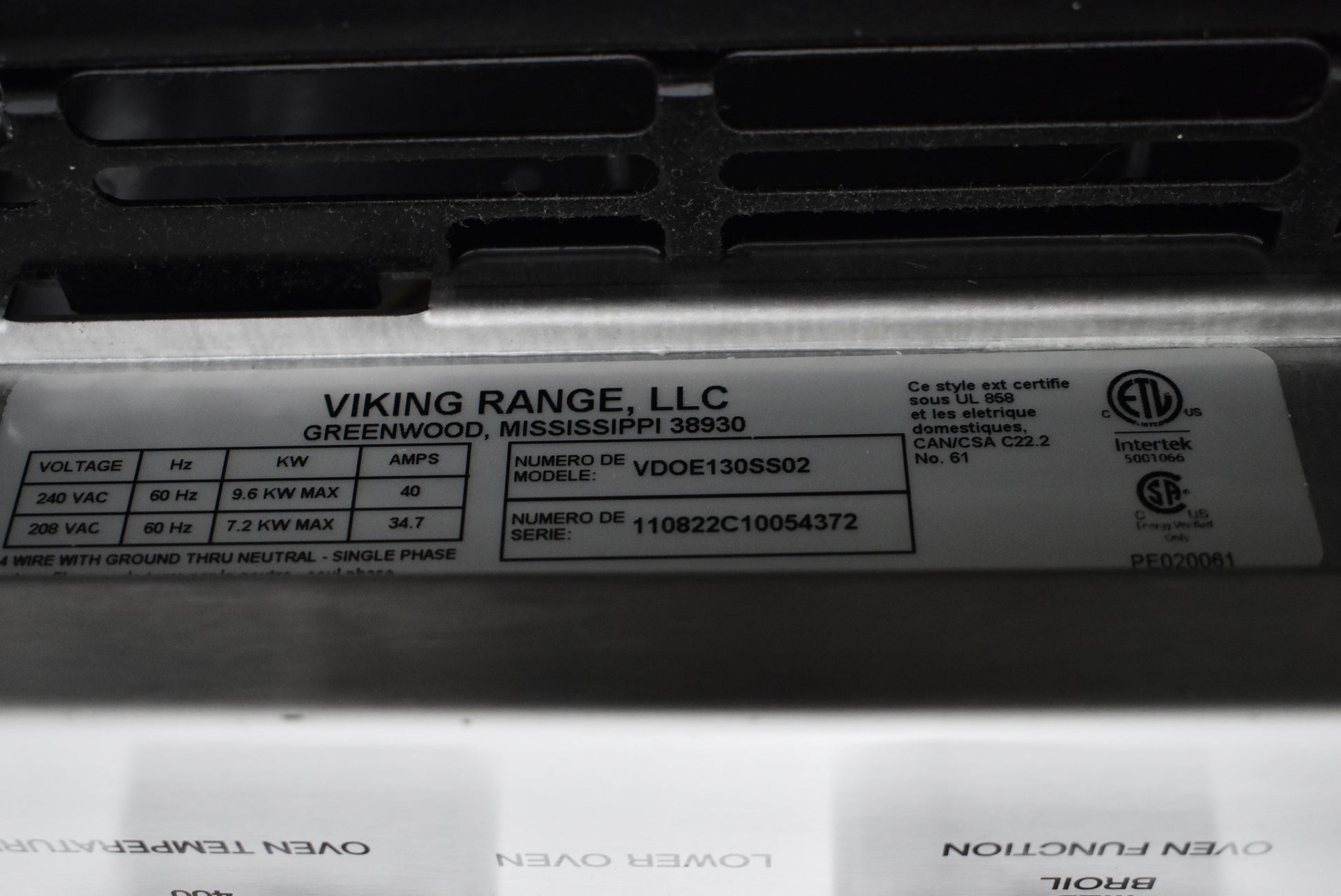 Viking 5 Series VDOE130SS 30" Stainless Steel Double Wall Oven