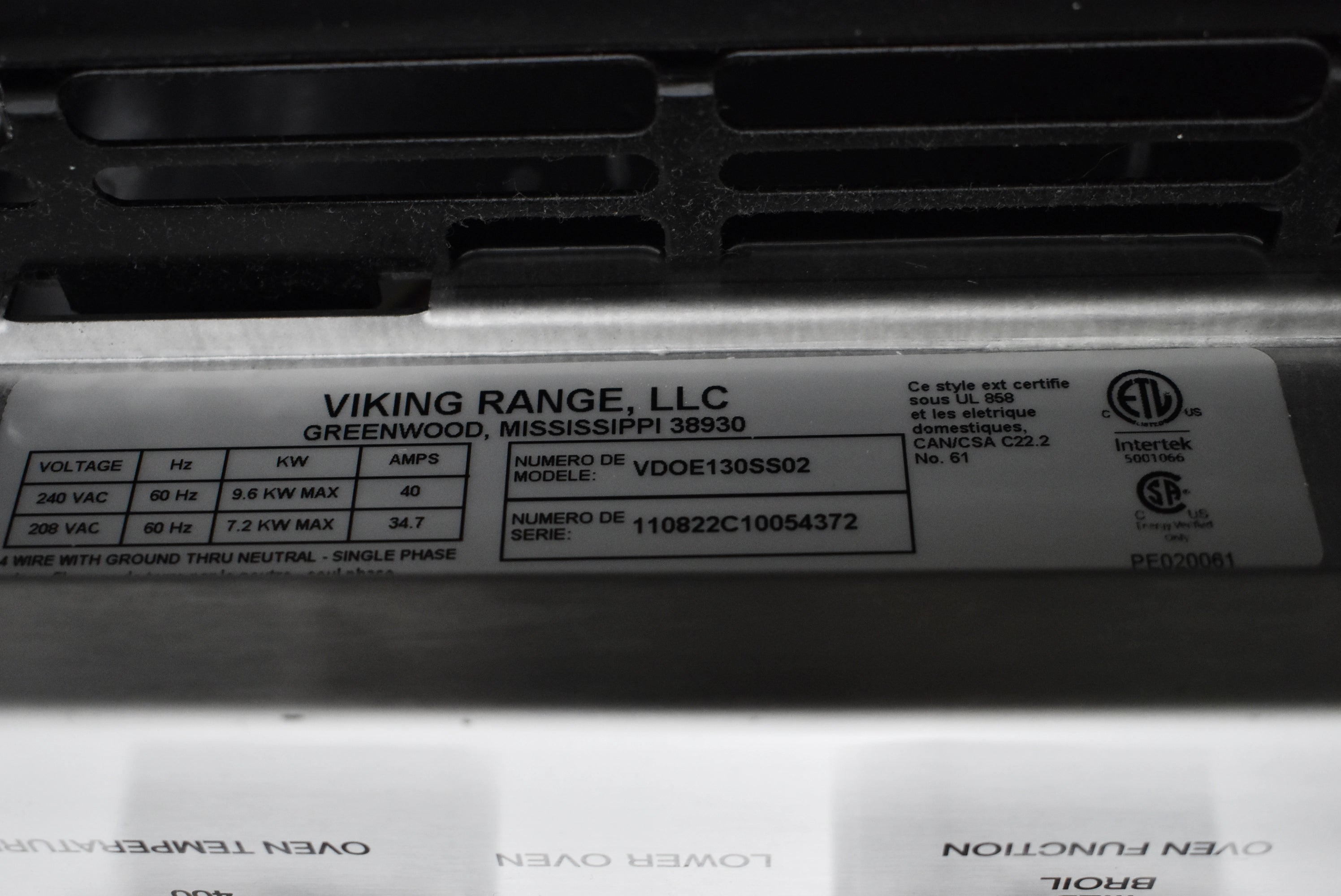 Viking 5 Series VDOE130SS 30" Stainless Steel Double Wall Oven