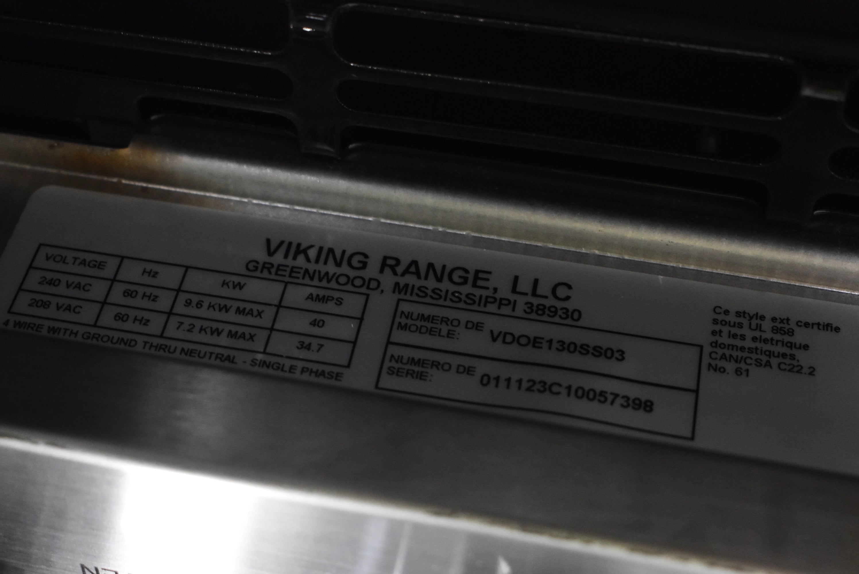 Viking 5 Series VDOE130SS 30" Stainless Steel Double Wall Oven