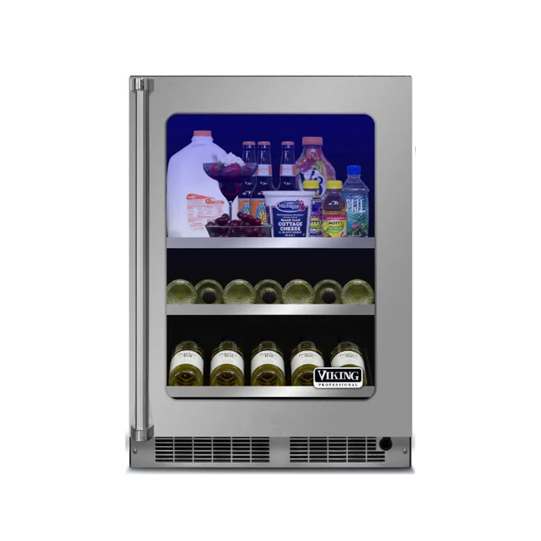 Viking 5 Series VBUI5241GSS 24" Stainless Steel and Glass Door Beverage Center
