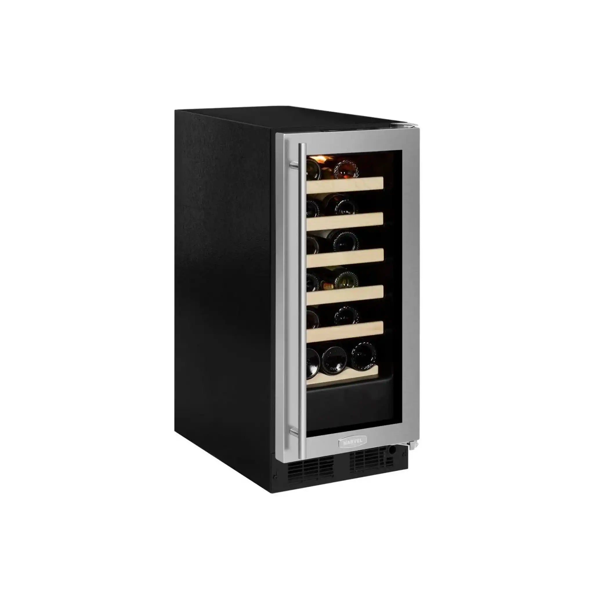 Marvel ML15WSG0RS 15" Stainless Steel + Glass Door Single Zone Wine Cooler
