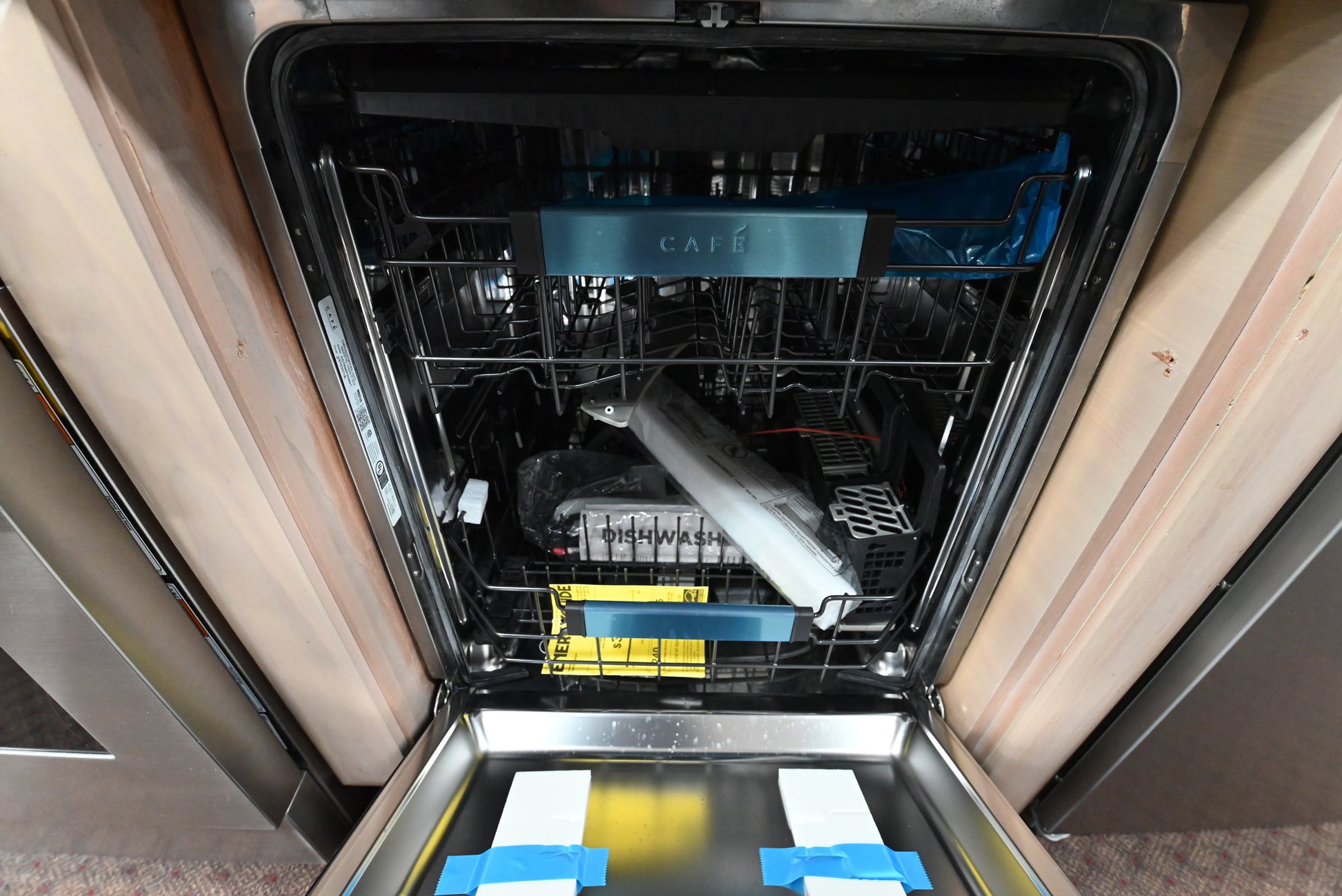 Luxury 24 inch tall tub stainless interior dishwasher with third rack and bottle jets by Cafe